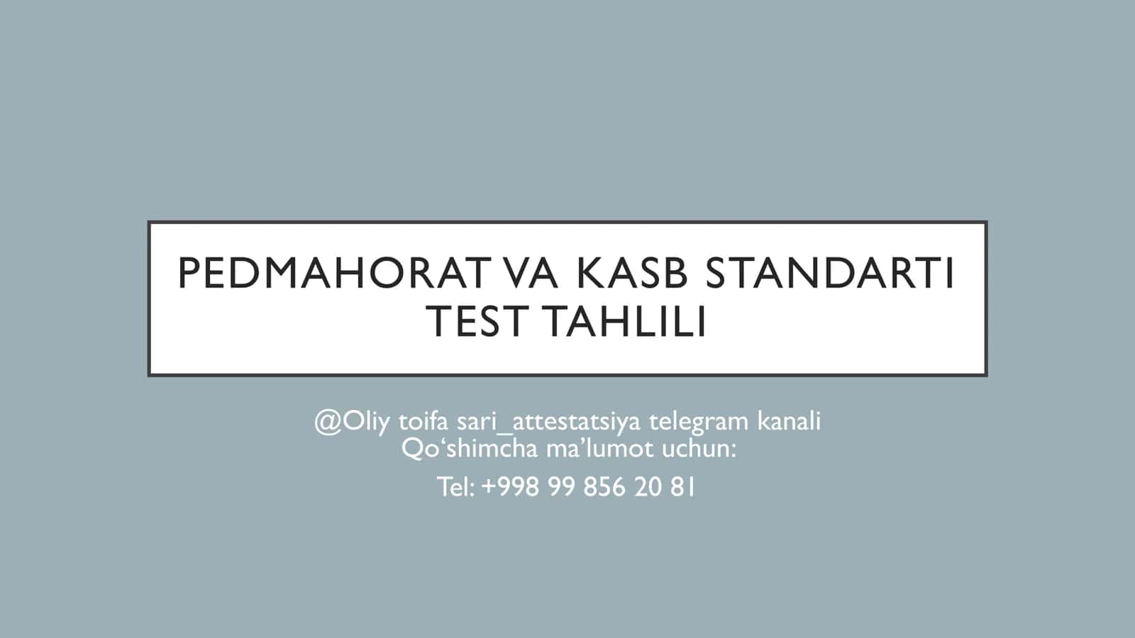KASB STANDARTI 1