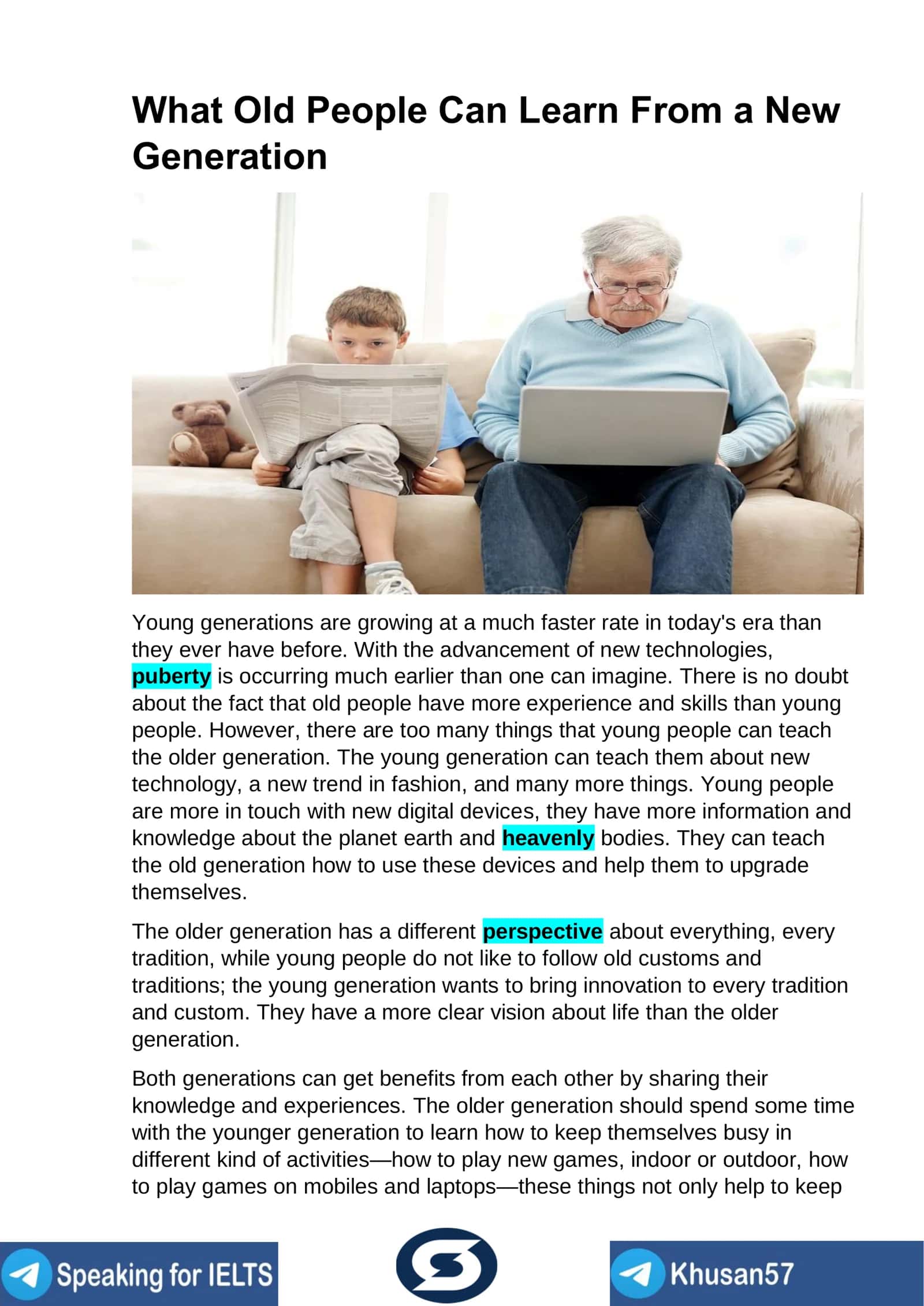 What Old People Can Learn From a New Generation 1
