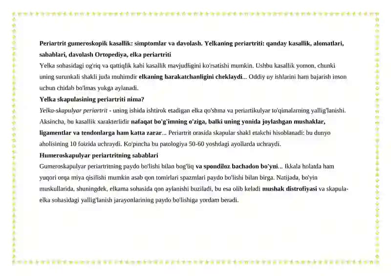 Gumeroskapulyar Periartrit 1