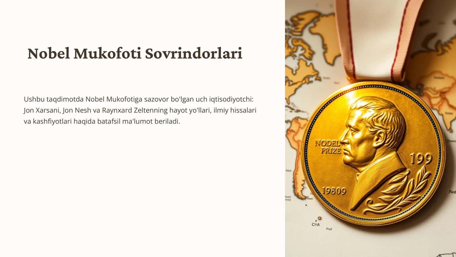 Nobel Mukofoti Sovrindorlari 1