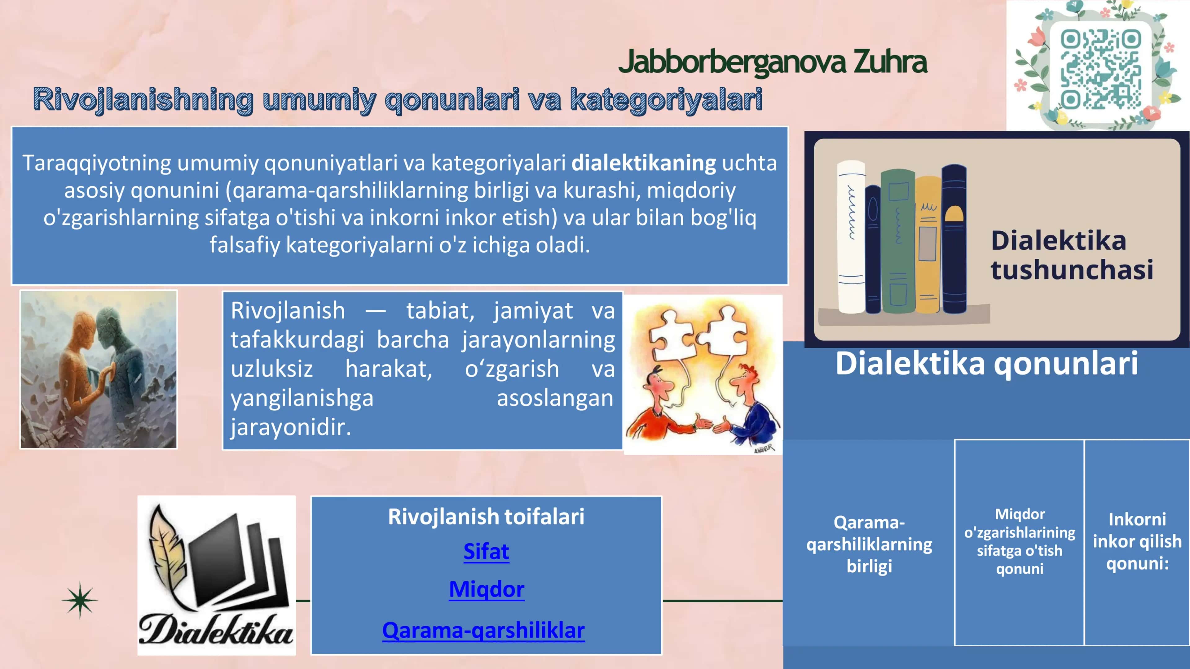 Taraqqiyotning umumiy qonuniyatlari va kategoriyalari 1