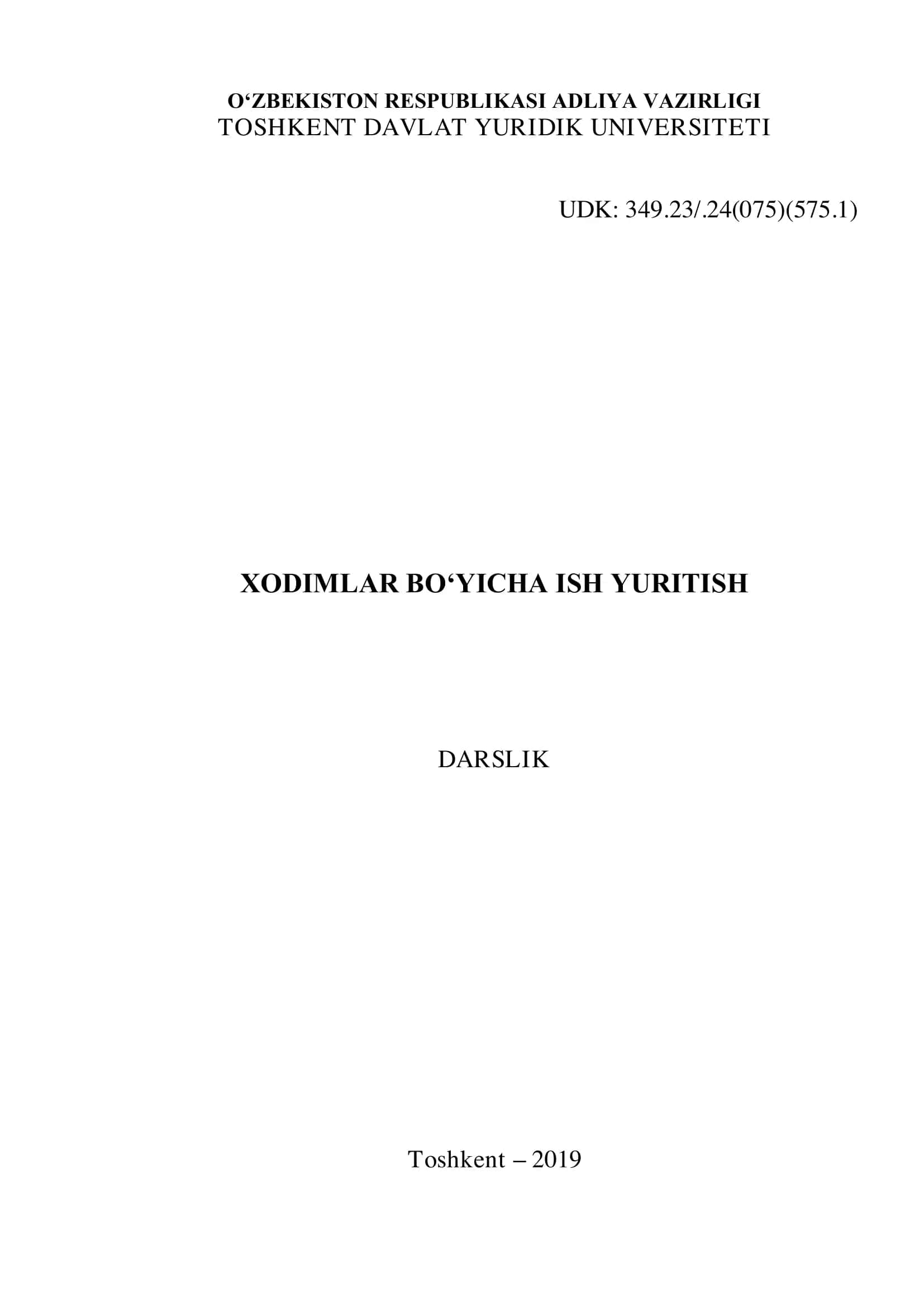 Xodimlar buyicha ish yuritish 1