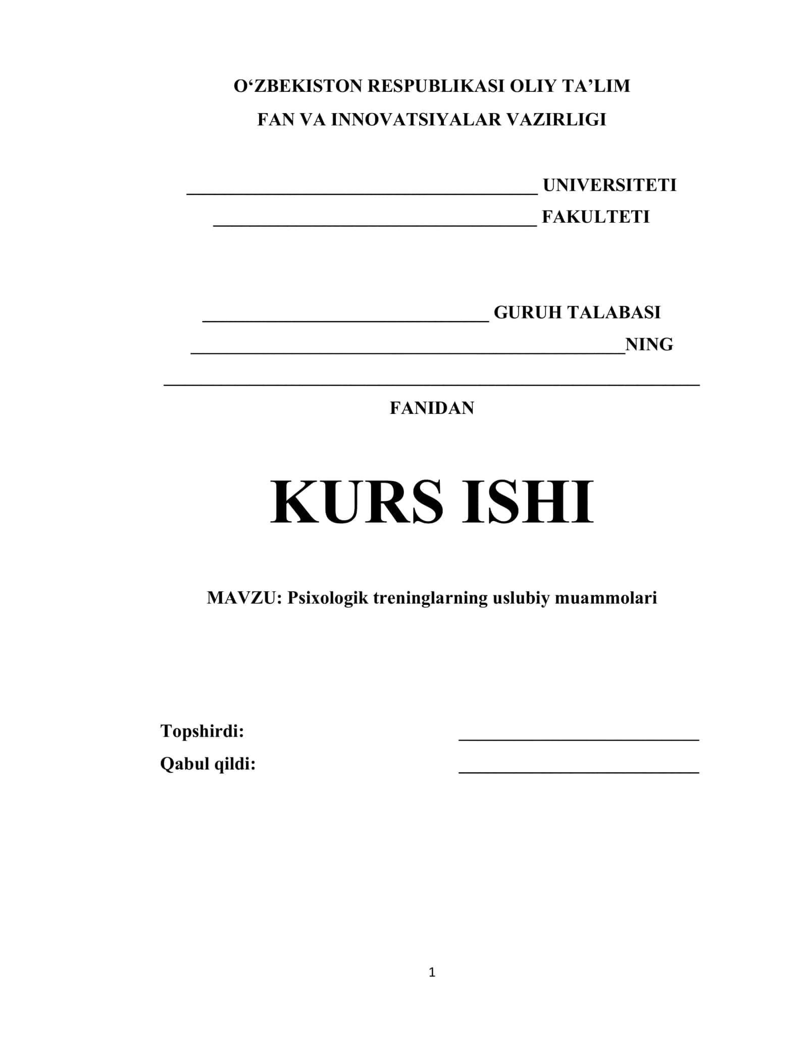 Psixologik treninglarning uslubiy muammolari 1