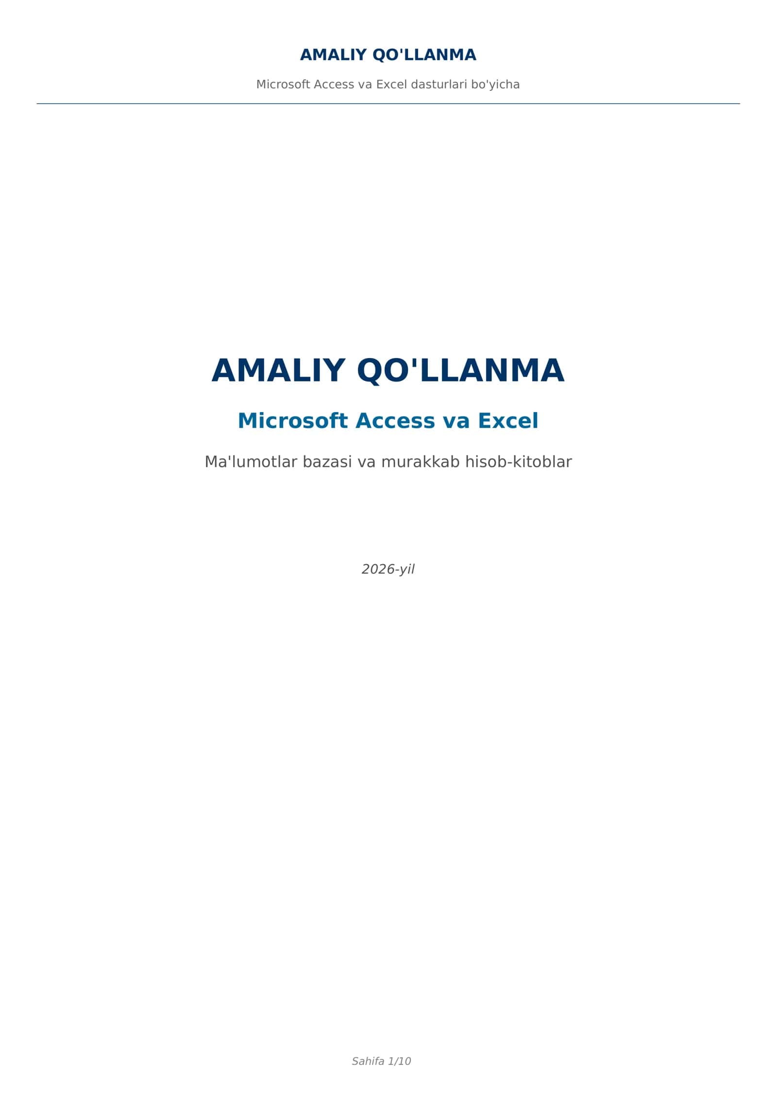Access_Excel_Amaliy_Qollanma 1