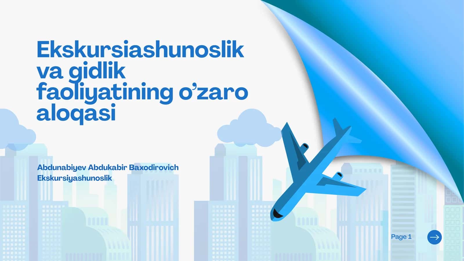 Ekskursiashunoslik va gidlik 1