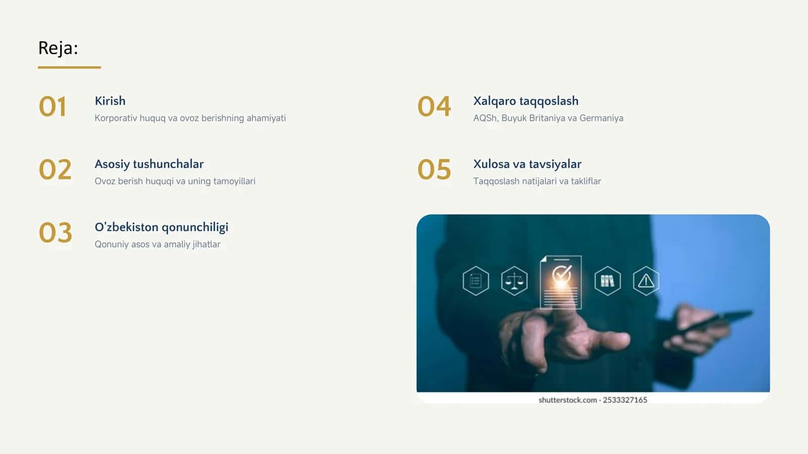 Aksiyadorlarning umumiy yig'ilishda ovoz berishi 1