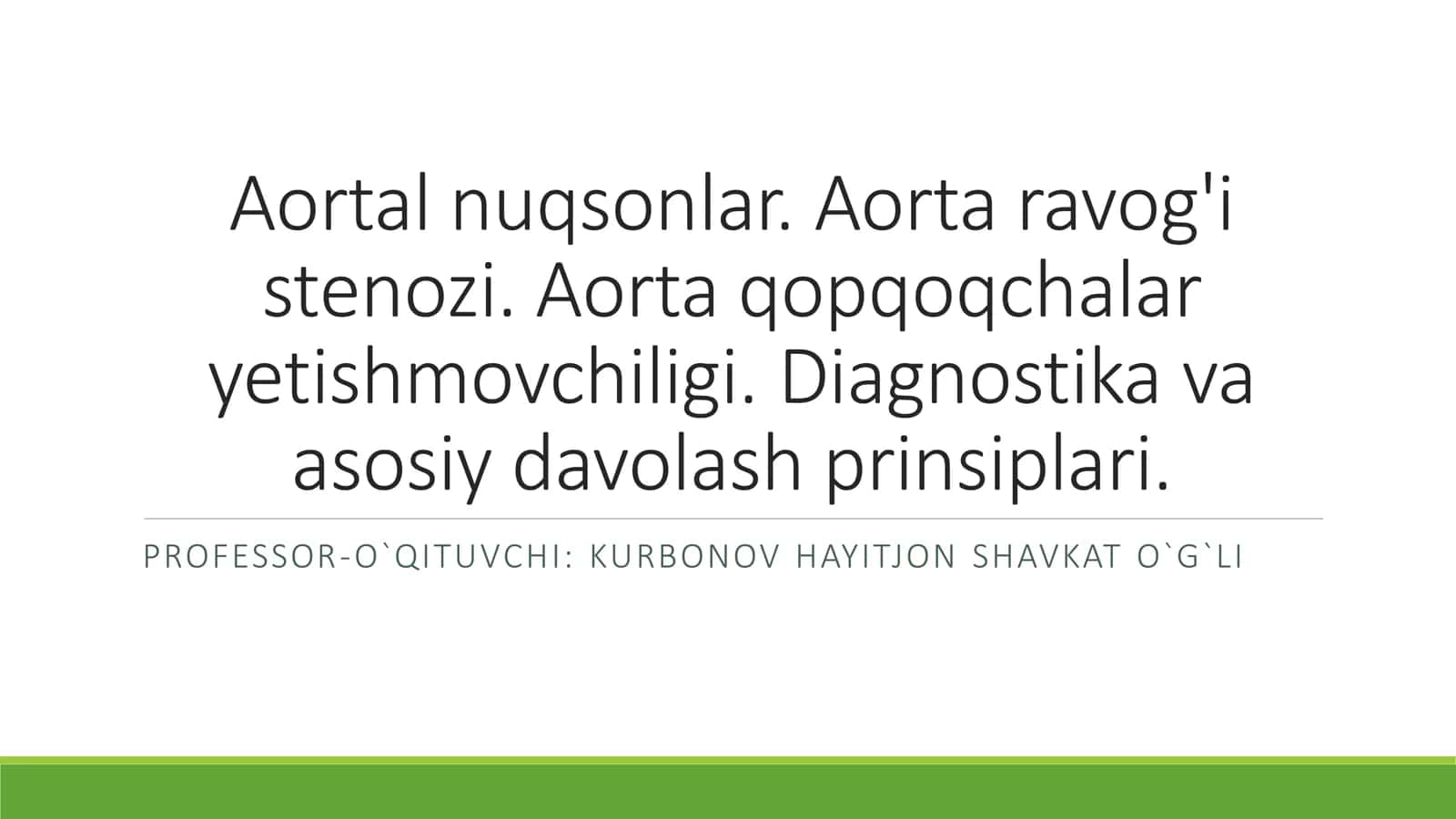 Aorta ravogi stenozi 1