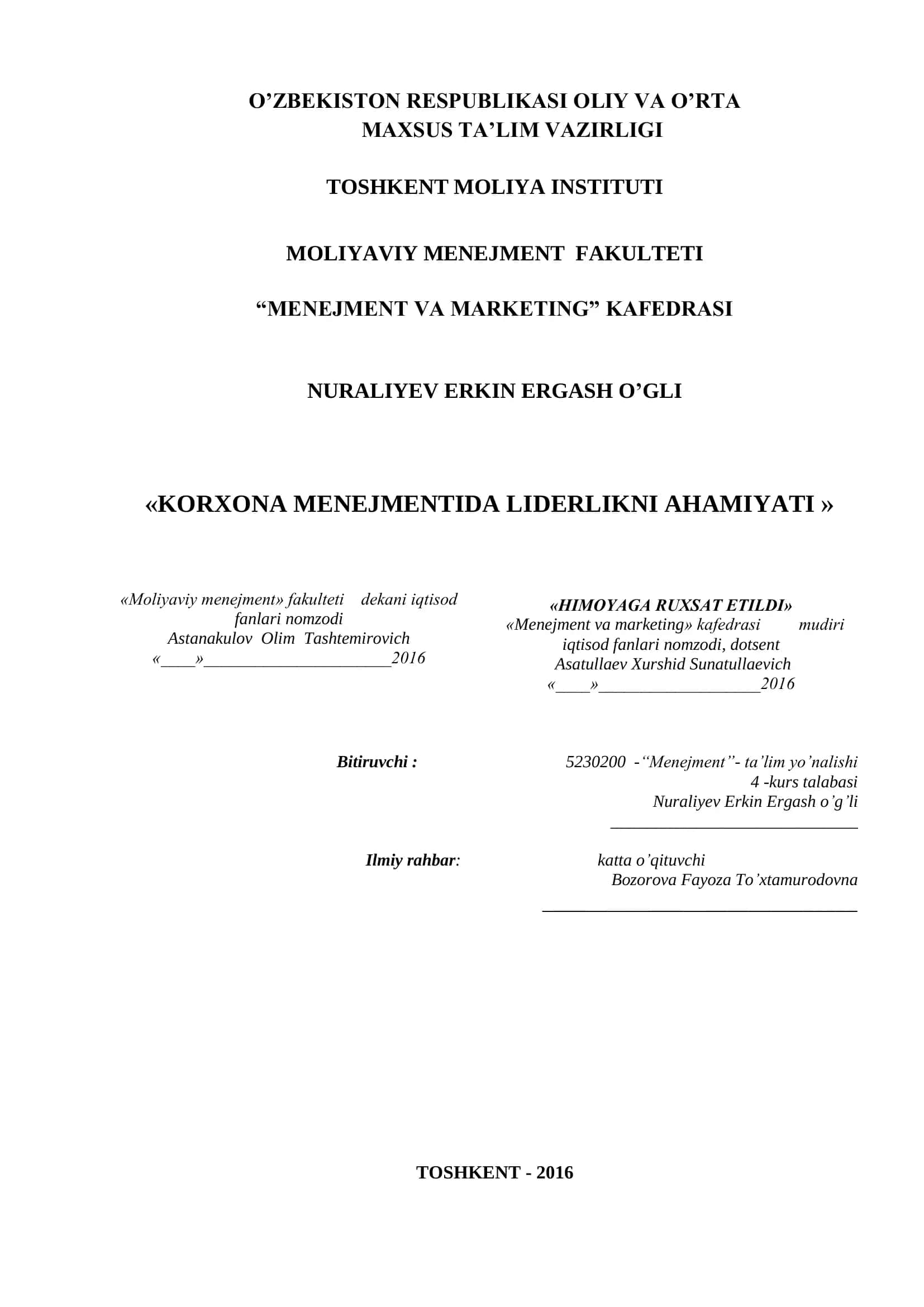 KORXONA MENEJMENTIDA LIDERLIKNI AHAMIYATI 1