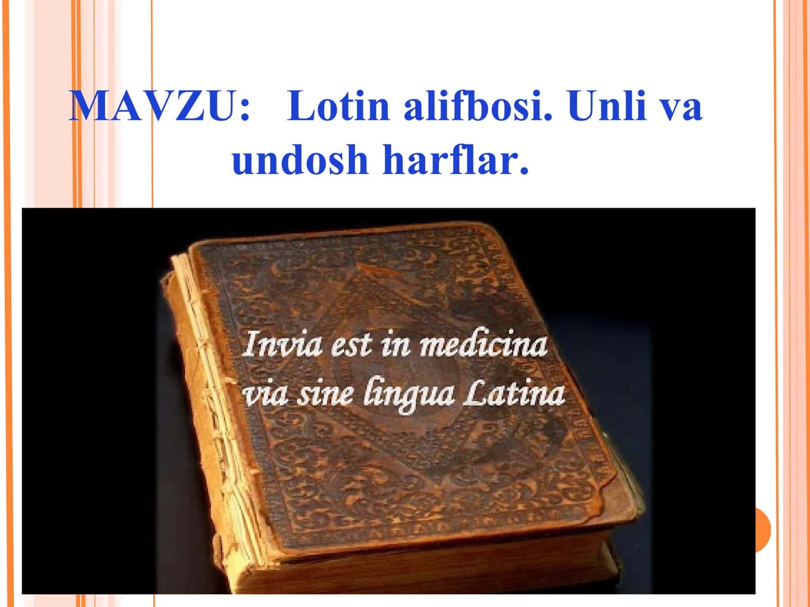 Lotin tiliga kirish 1