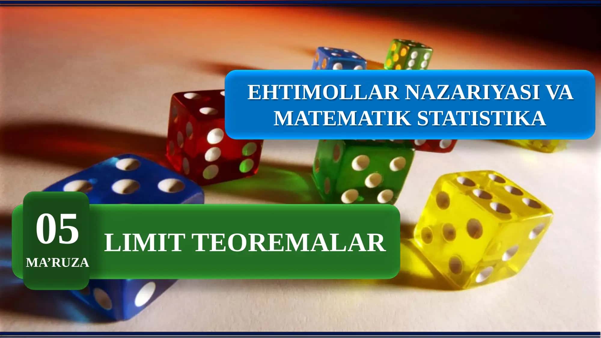 Limit teoremalar 1