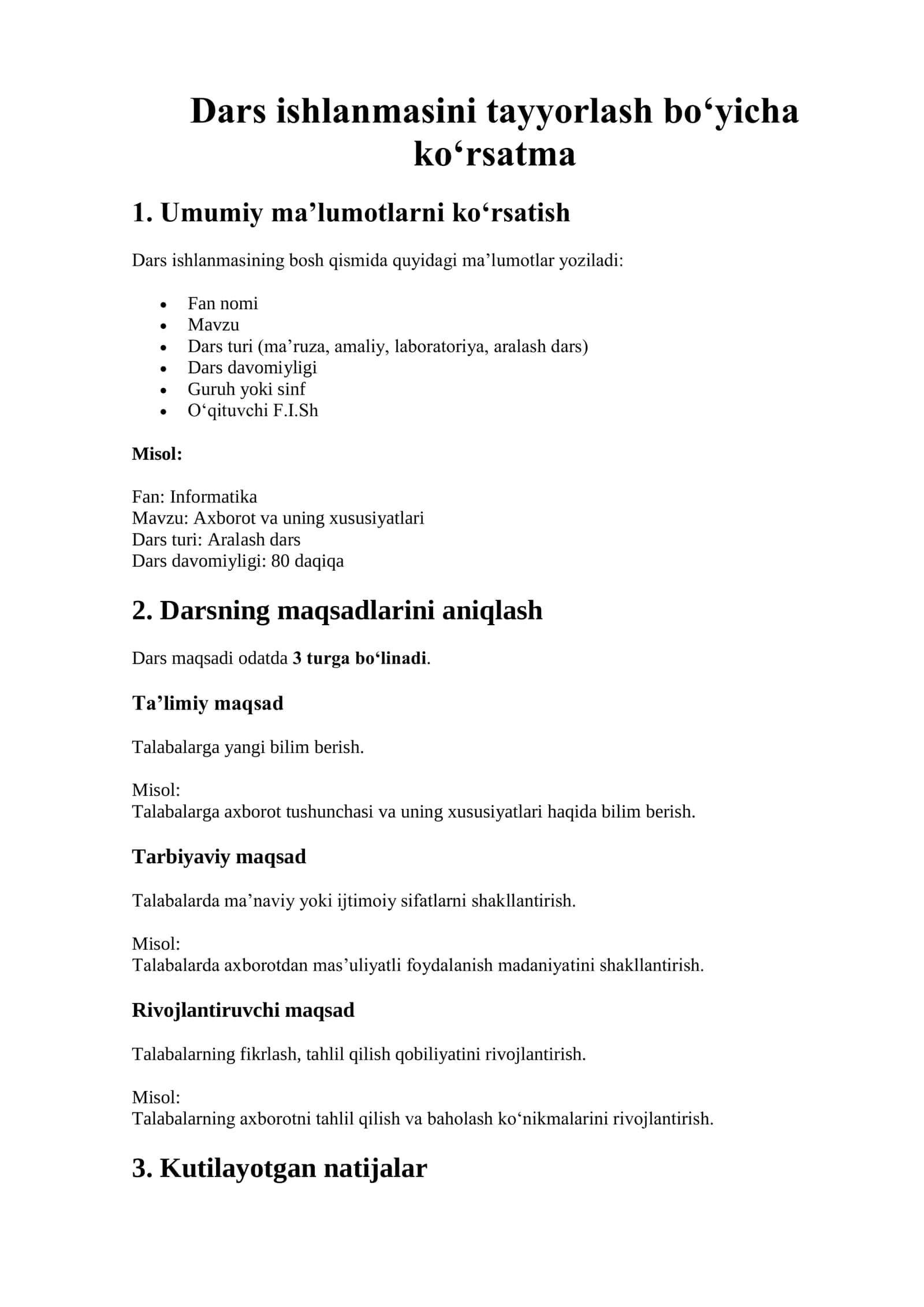 Axborot va uning xususiyatlari 1
