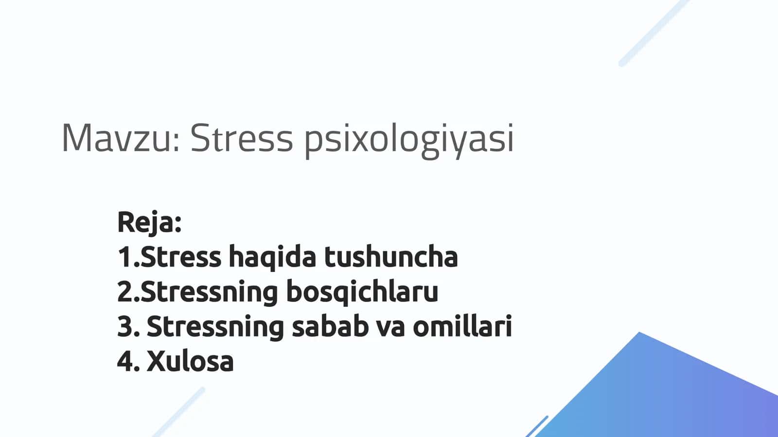 Stress psixologiyasi 1