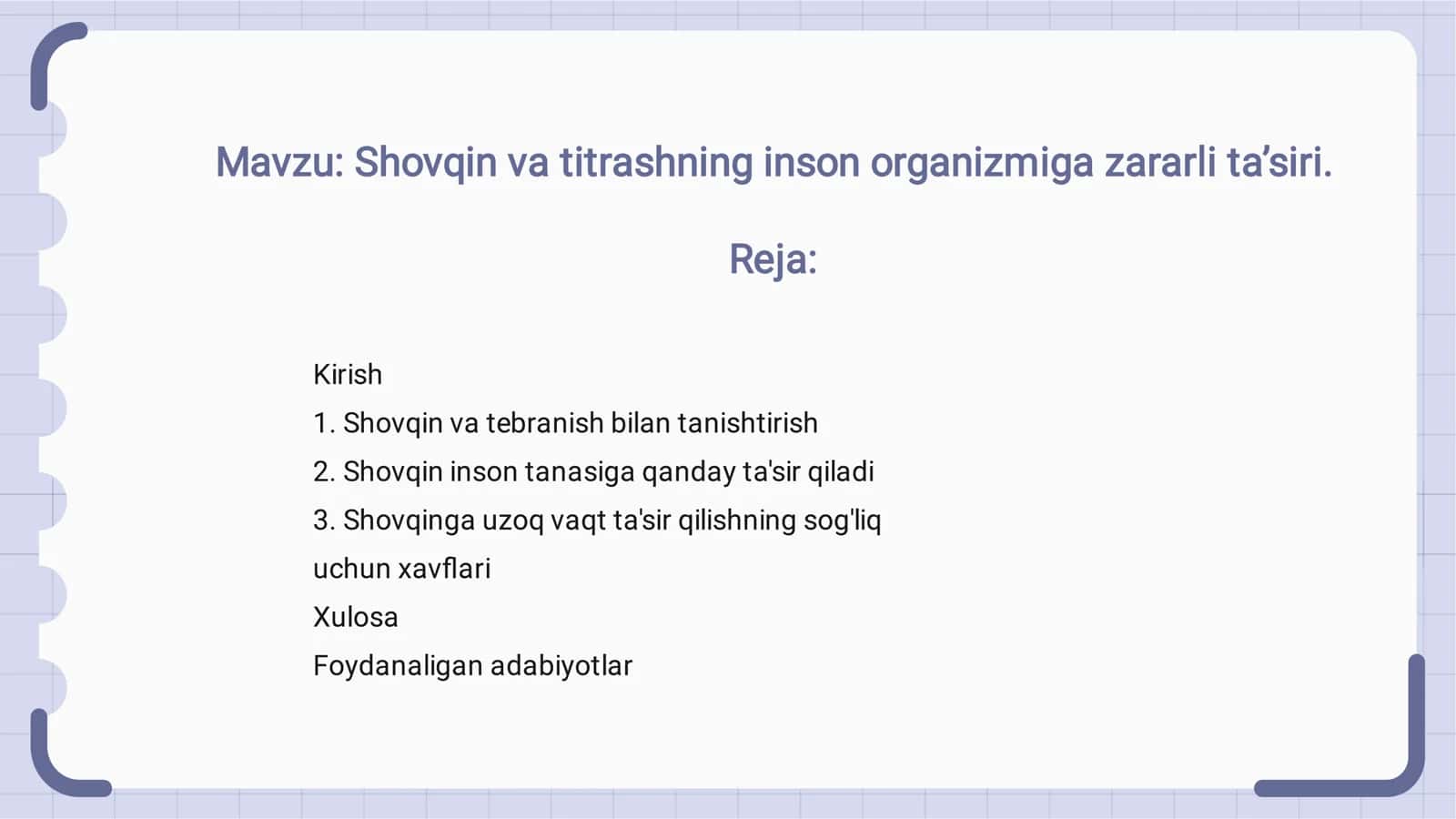 Shovqin va titrashning inson organizmiga zararli ta’siri 1