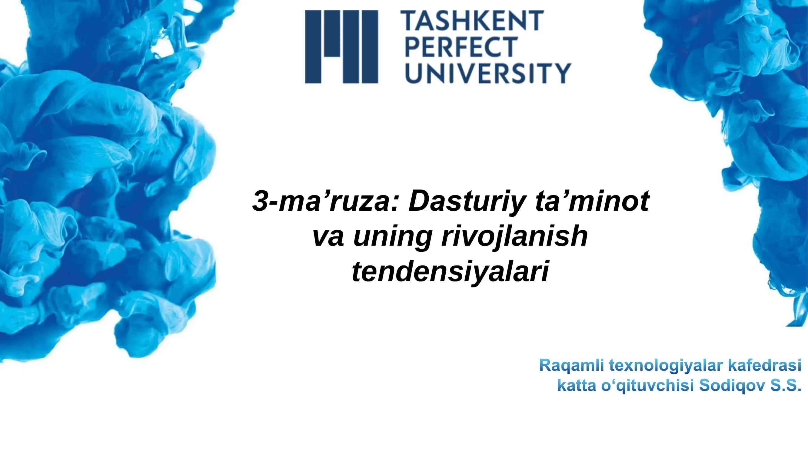 Amaliy dasturiy ta’minot 1
