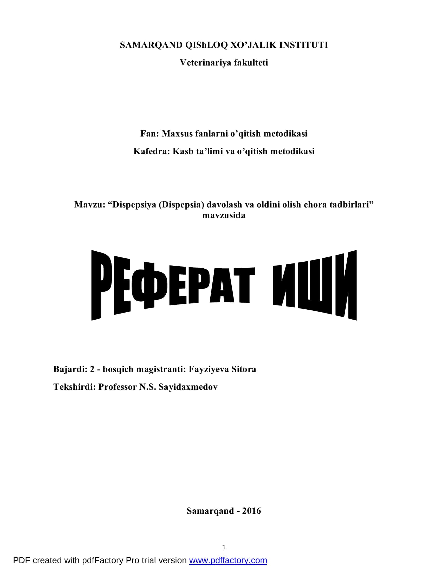 Dispepsiya (Dispepsia) davolash va oldini olish chora tadbirlari 1