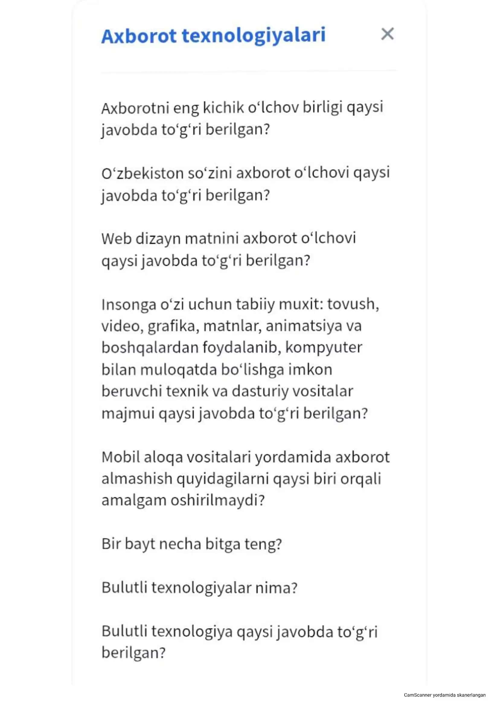 Agros test javoblari bilan yangi 2025-yil 1