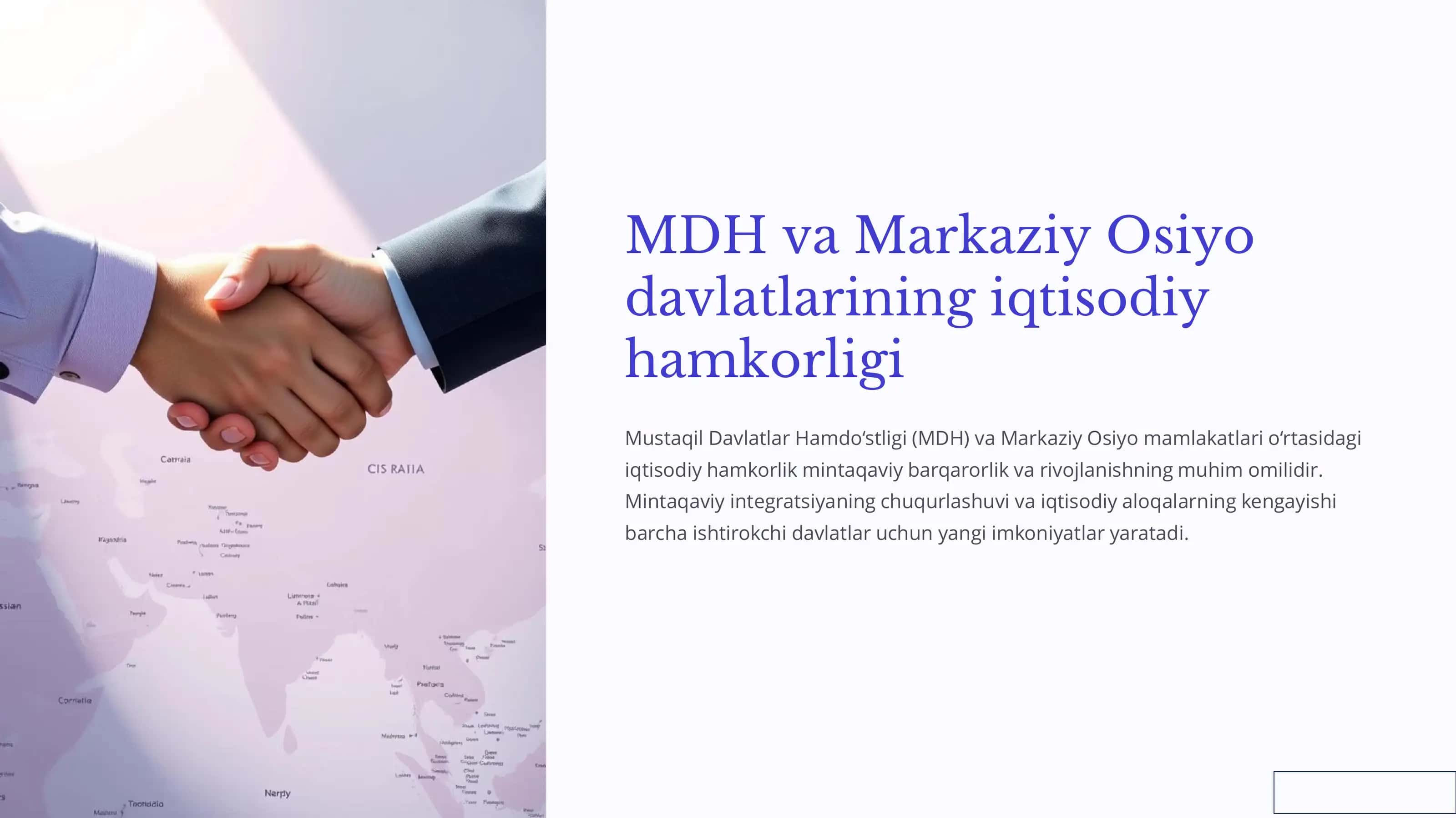 MDH va Markaziy Osiyo davlatlarining iqtisodiy hamkorligi 1