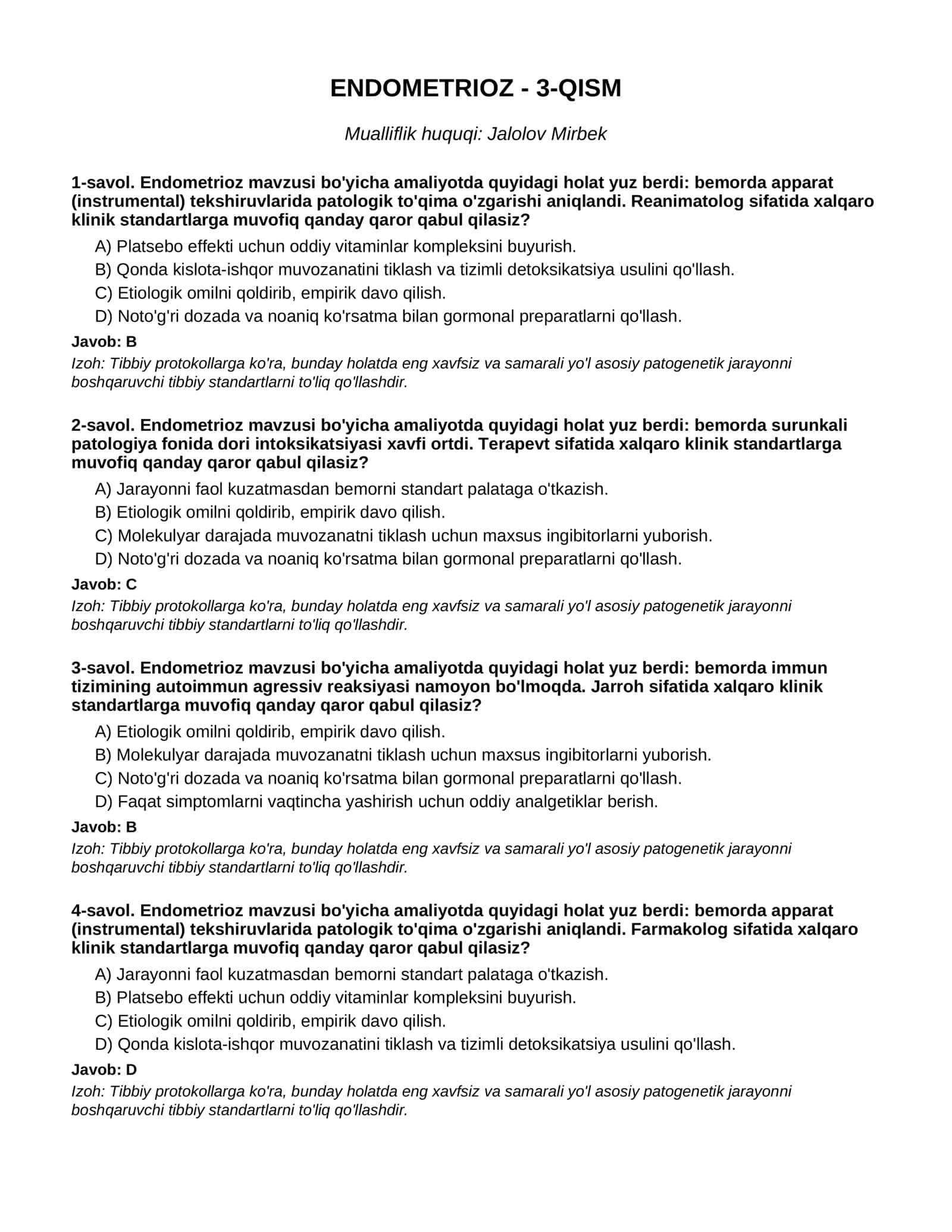Endometrioz - 3-Qism 1