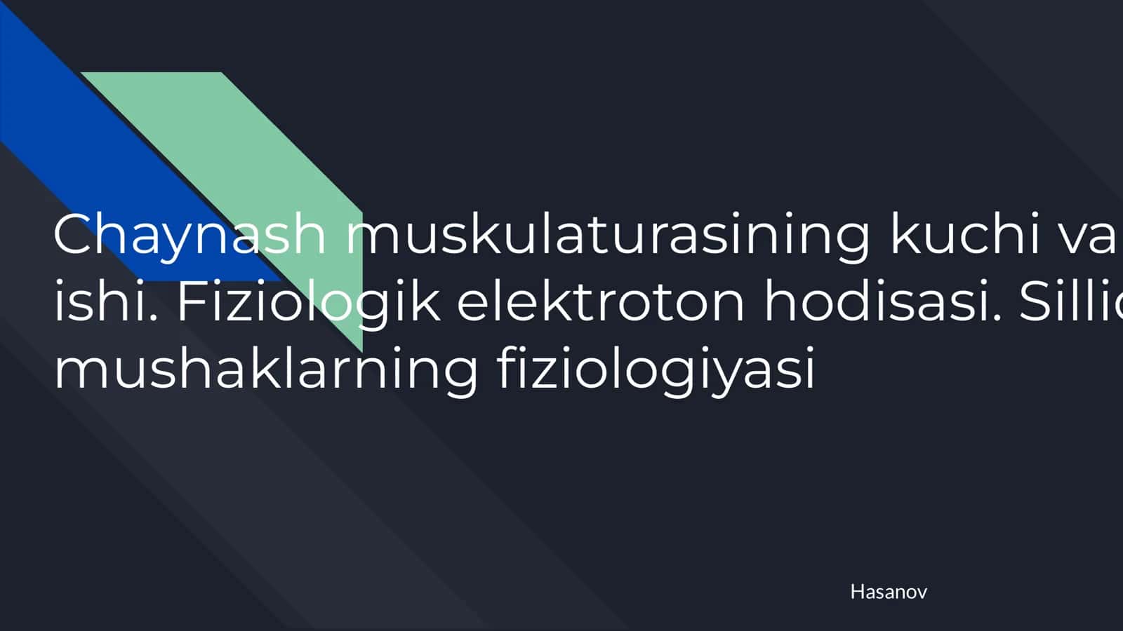 Chaynashning mushaklari 1