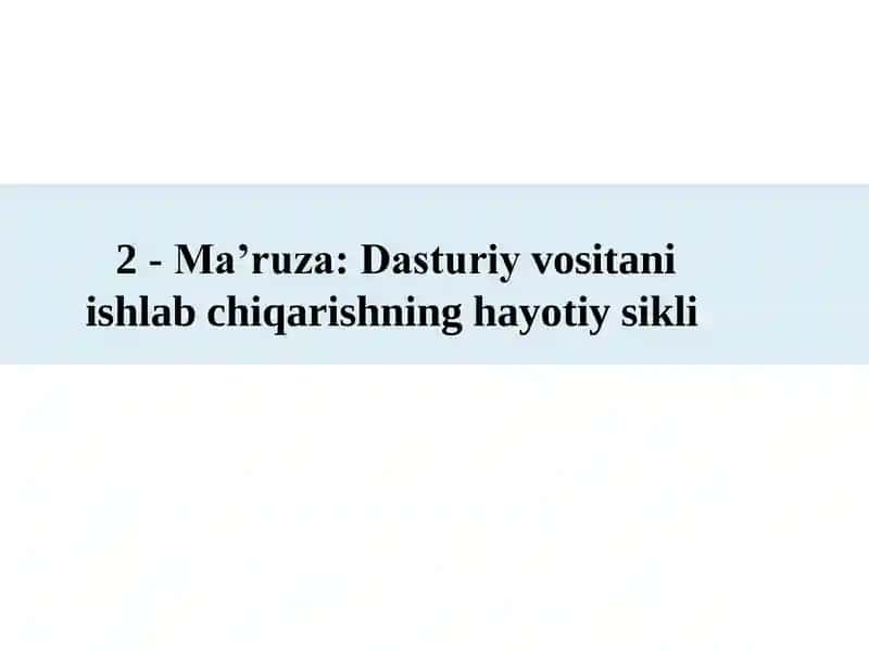 Dasturiy vositalar xavfsizligi