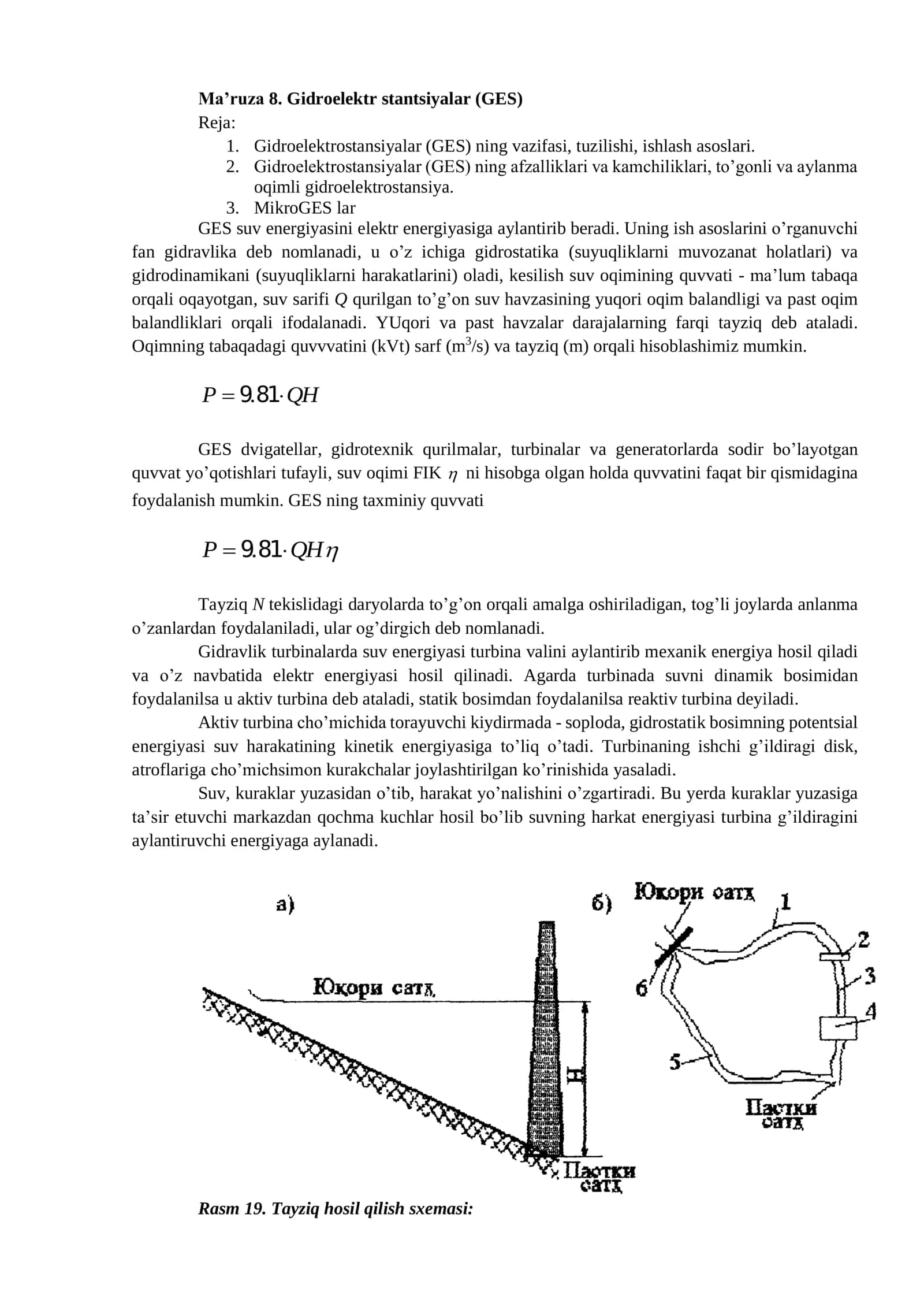 Gidroelektr stantsiyalar (GES) 1