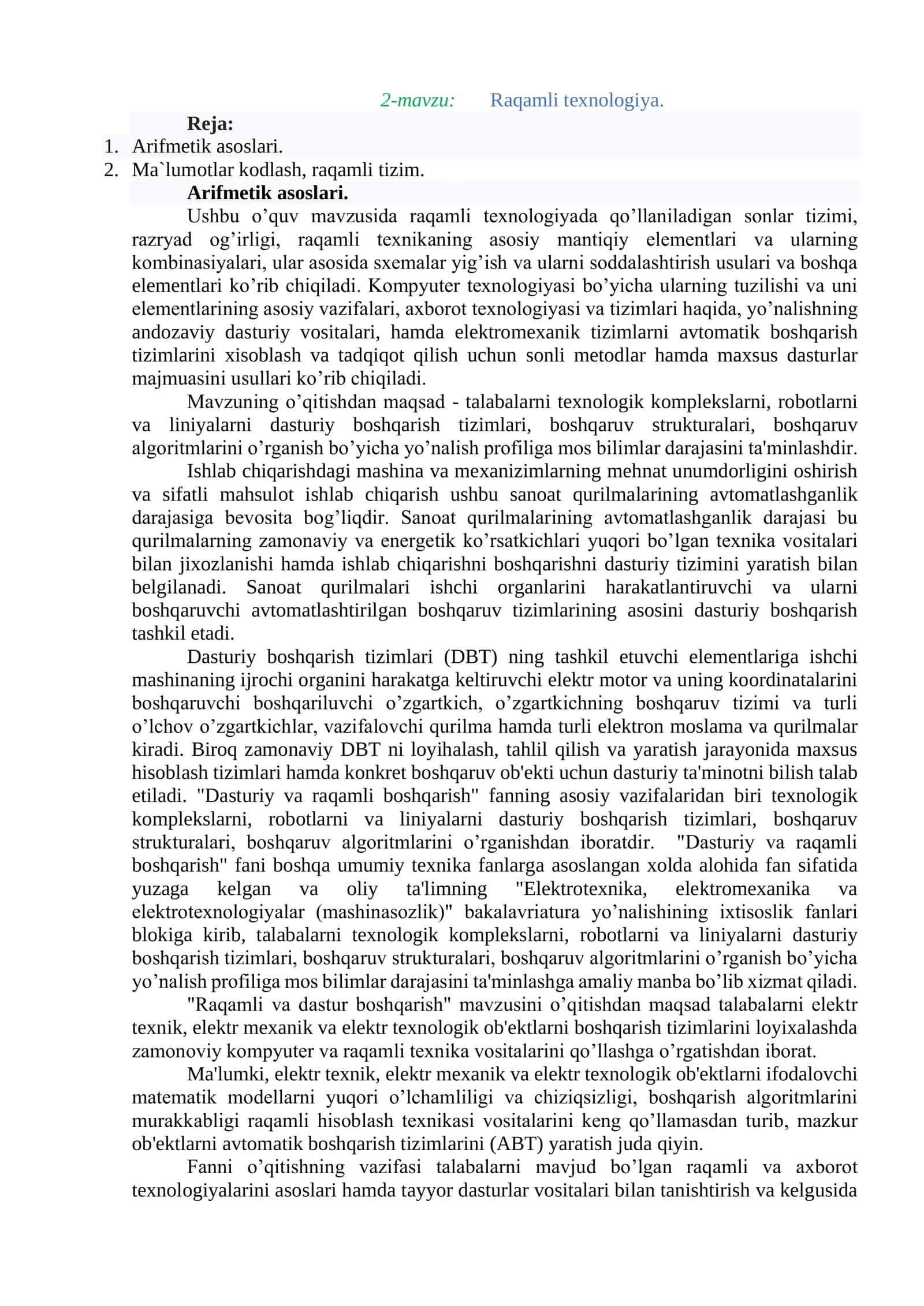 Raqamli texnologiya 1