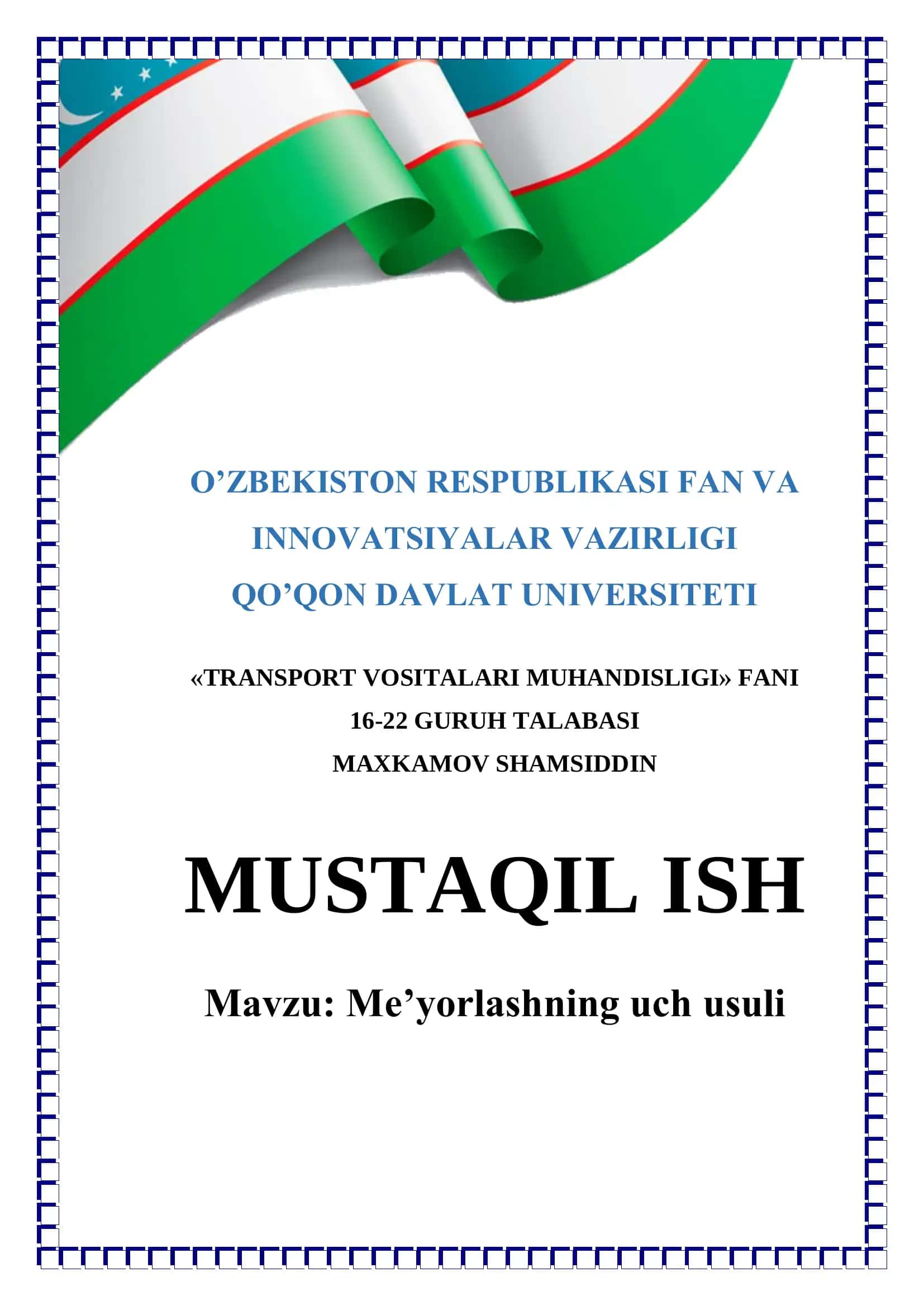 Me’yorlashning uch usuli 1
