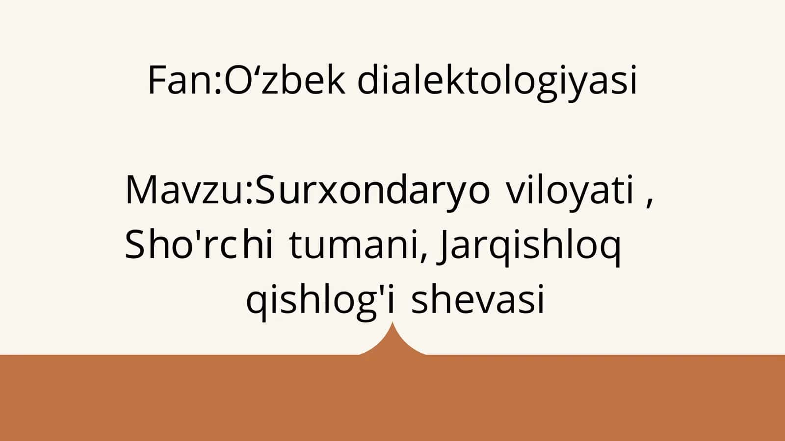 Surxondaryo viloyati,Sho'rchi tumani,Jarqishloqqishlog'i shevasi 1