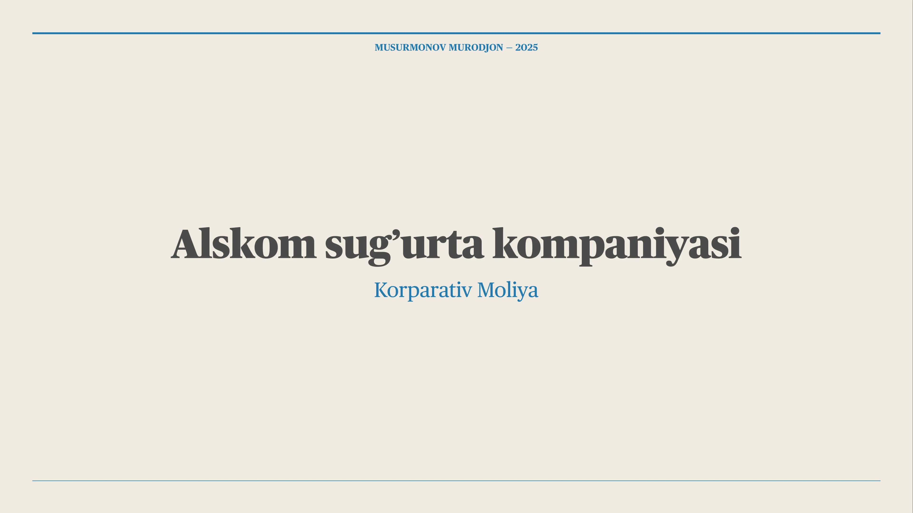 ALSKOM SUG‘URTA KOMPANIYASI 1