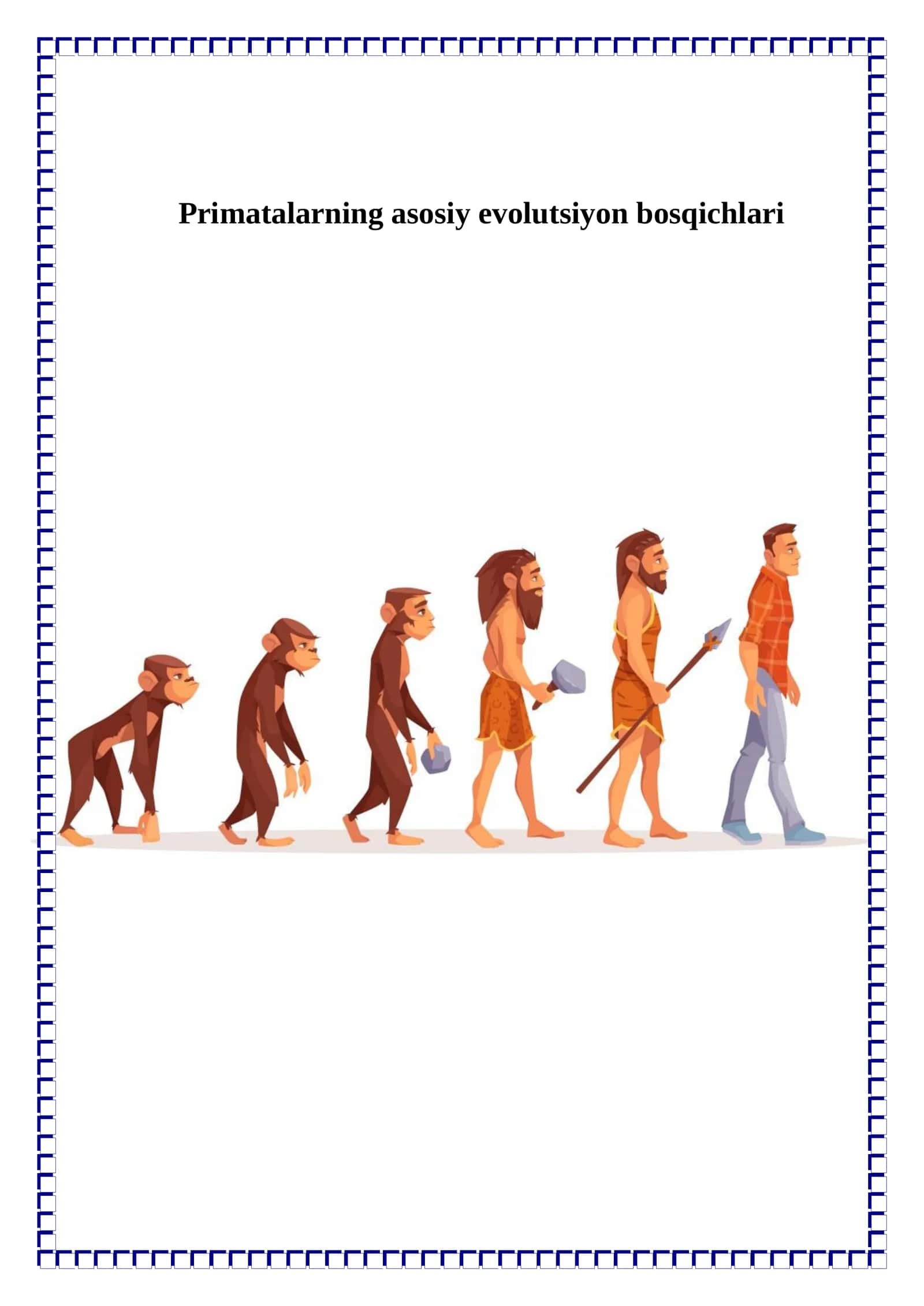 Primatalarning asosiy evolutsiyon bosqichlari 1