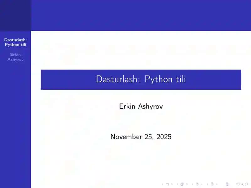 Dasturlash python 1