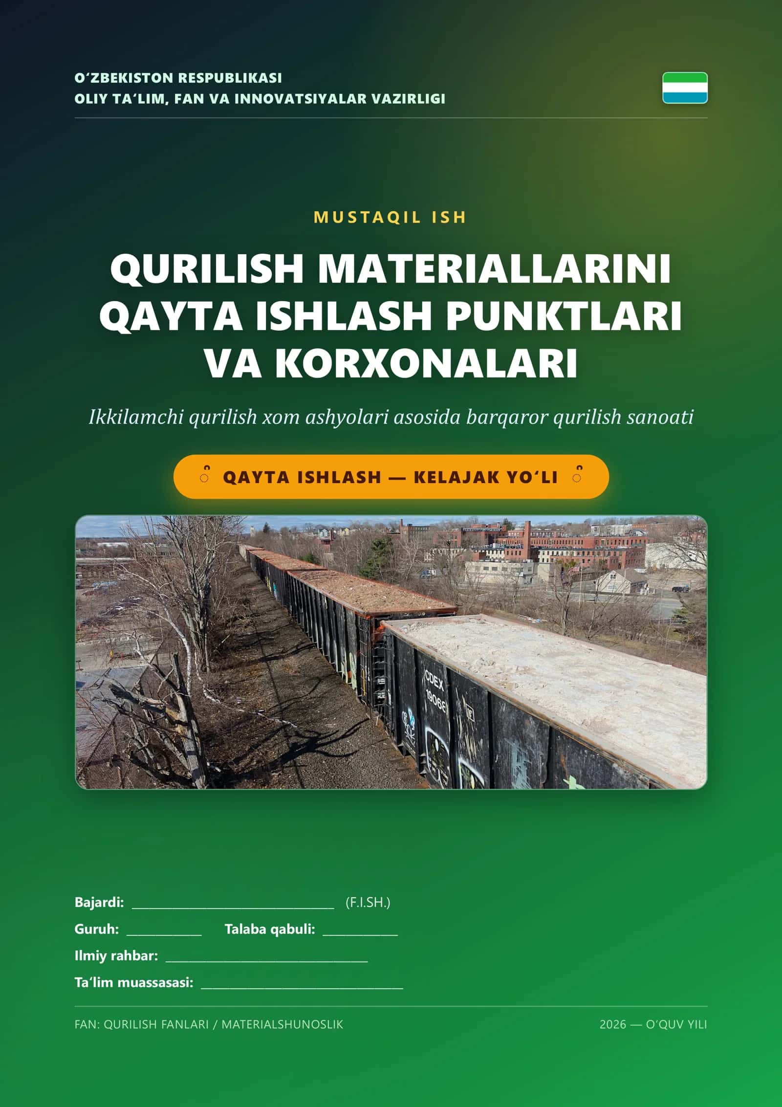 Qurilish materiallarini qayta ishlash punktlari va korxonalari 1
