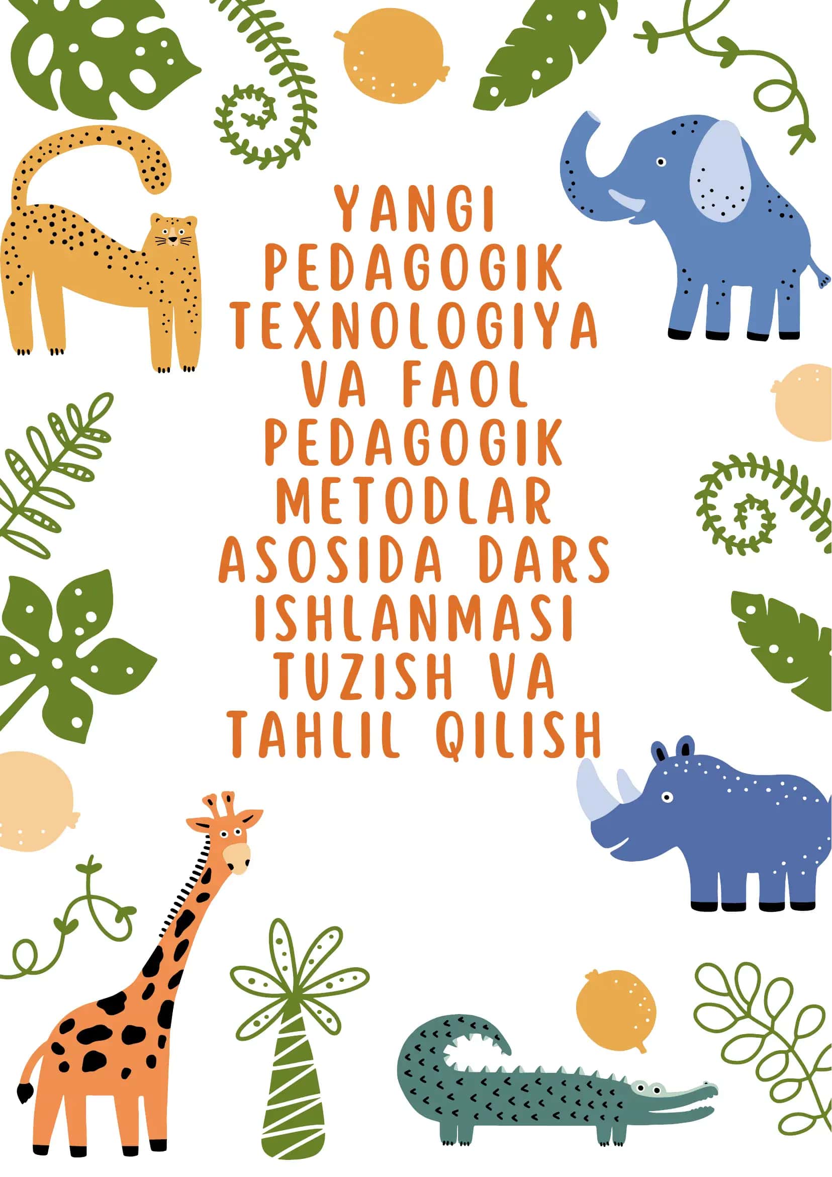 PEDAGOGIK TEXNOLOGIYA VA FAOL PEDAGOGIK METODLAR ASOSIDA DARS ISHLANMASI 1