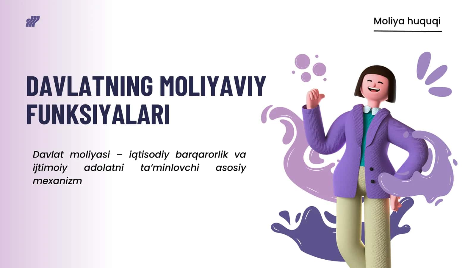 DAVLATNING MOLIYAVIY FUNKSIYALARI 1