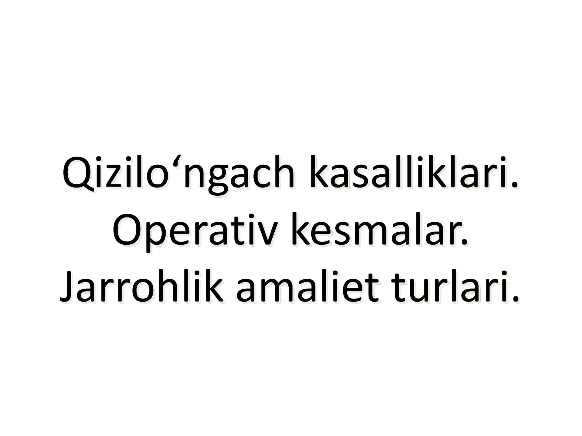 Qizilo‘ngach kasalliklari. 1