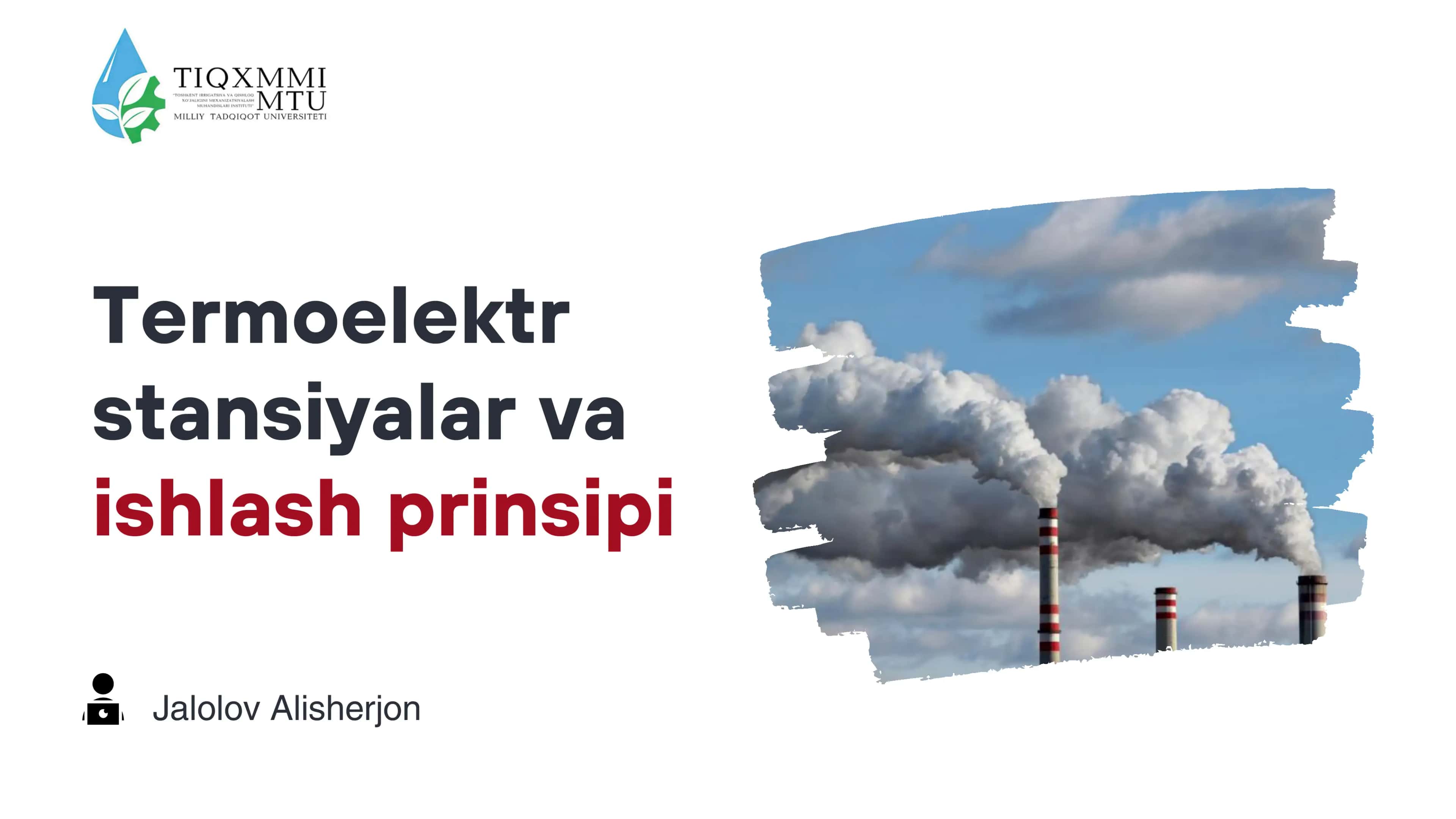 Termoelektr stansiyalar va ishlash prinssipi 1