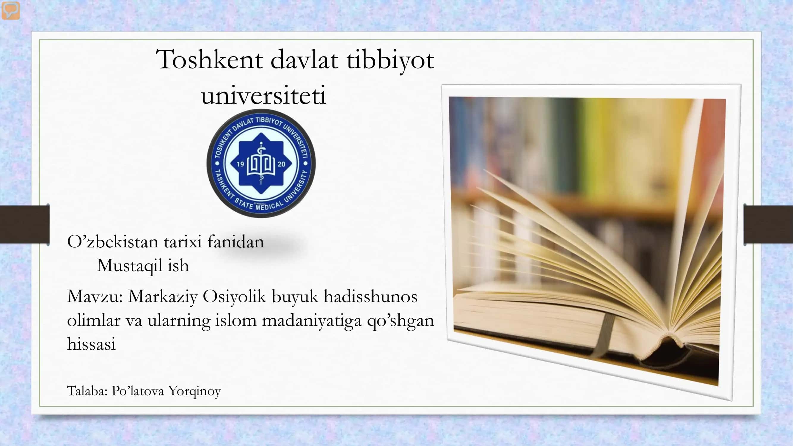 Markaziy osiyolik hadisshunos olimlar 1