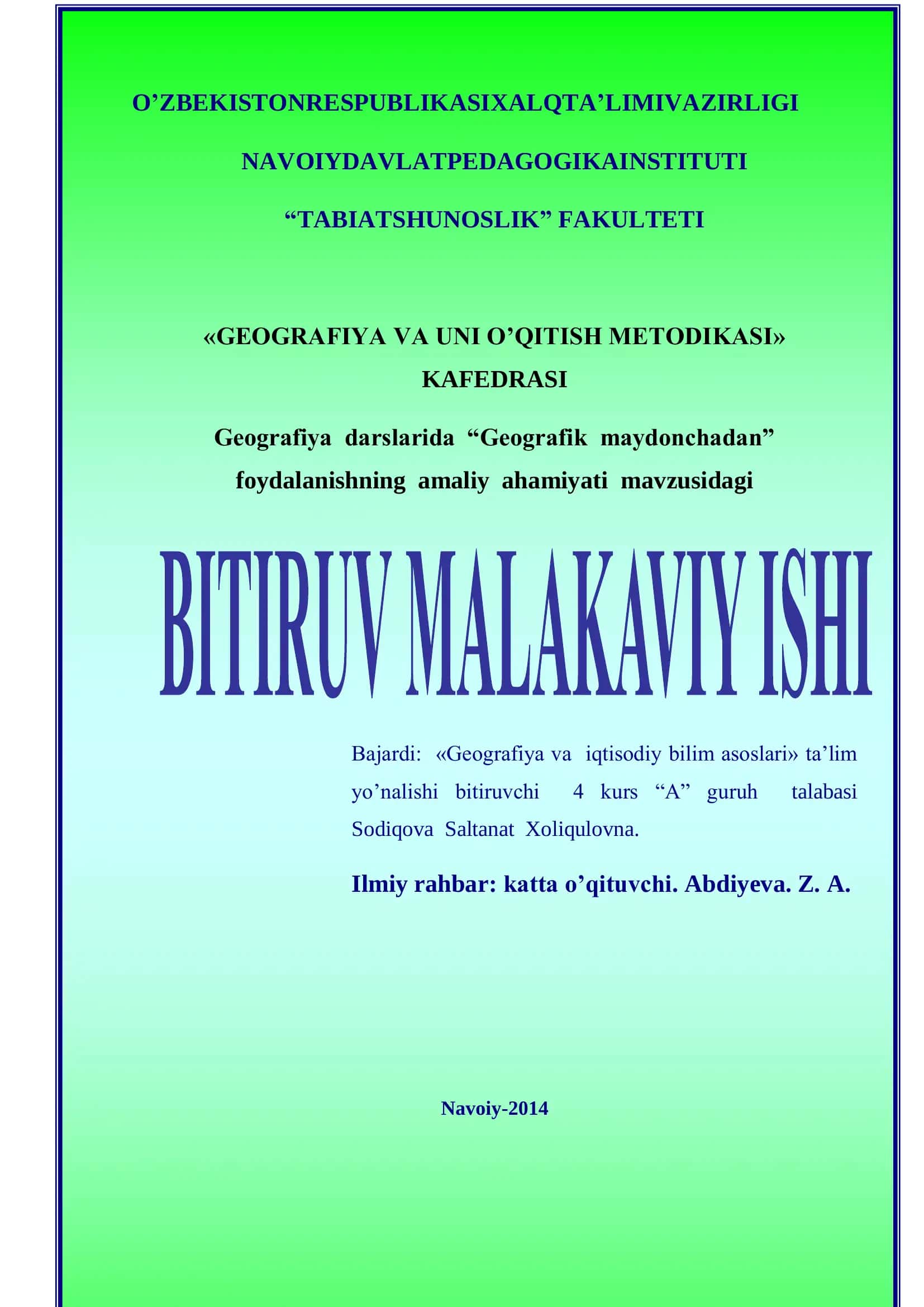 Geografiya va iqtisodiy bilim asoslari 1