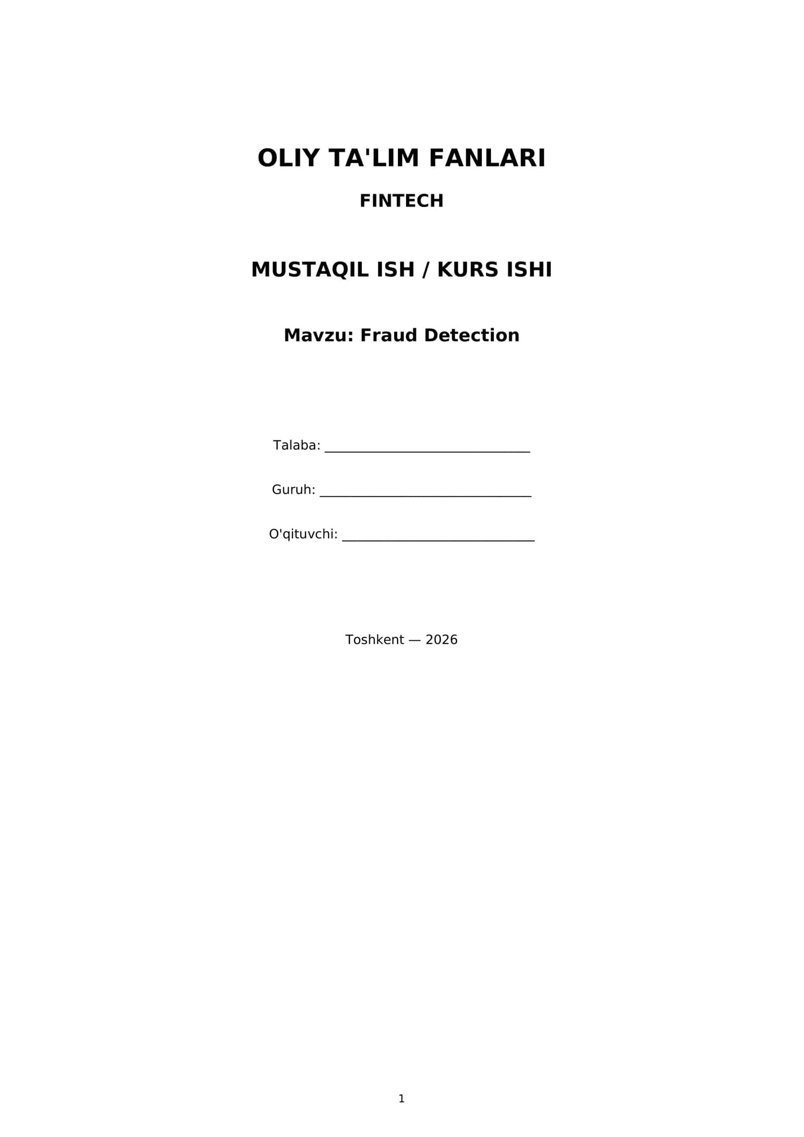 Fraud Detection 1