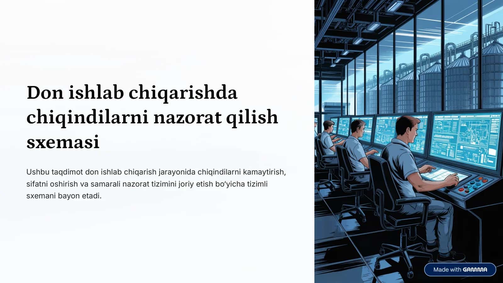 Chiqindilarni nazorat qilish sxemasi 1