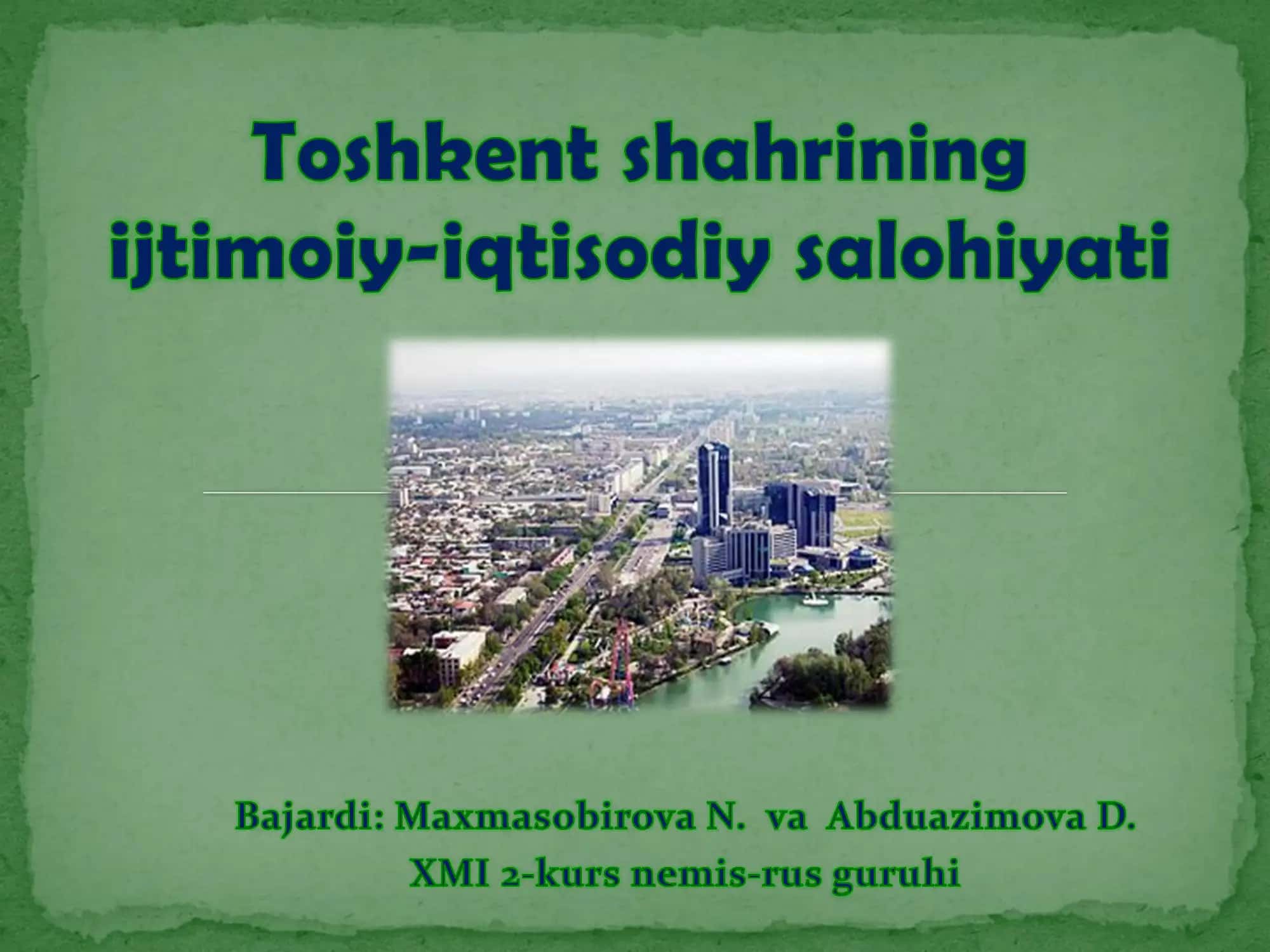 Toshkent shahri 1