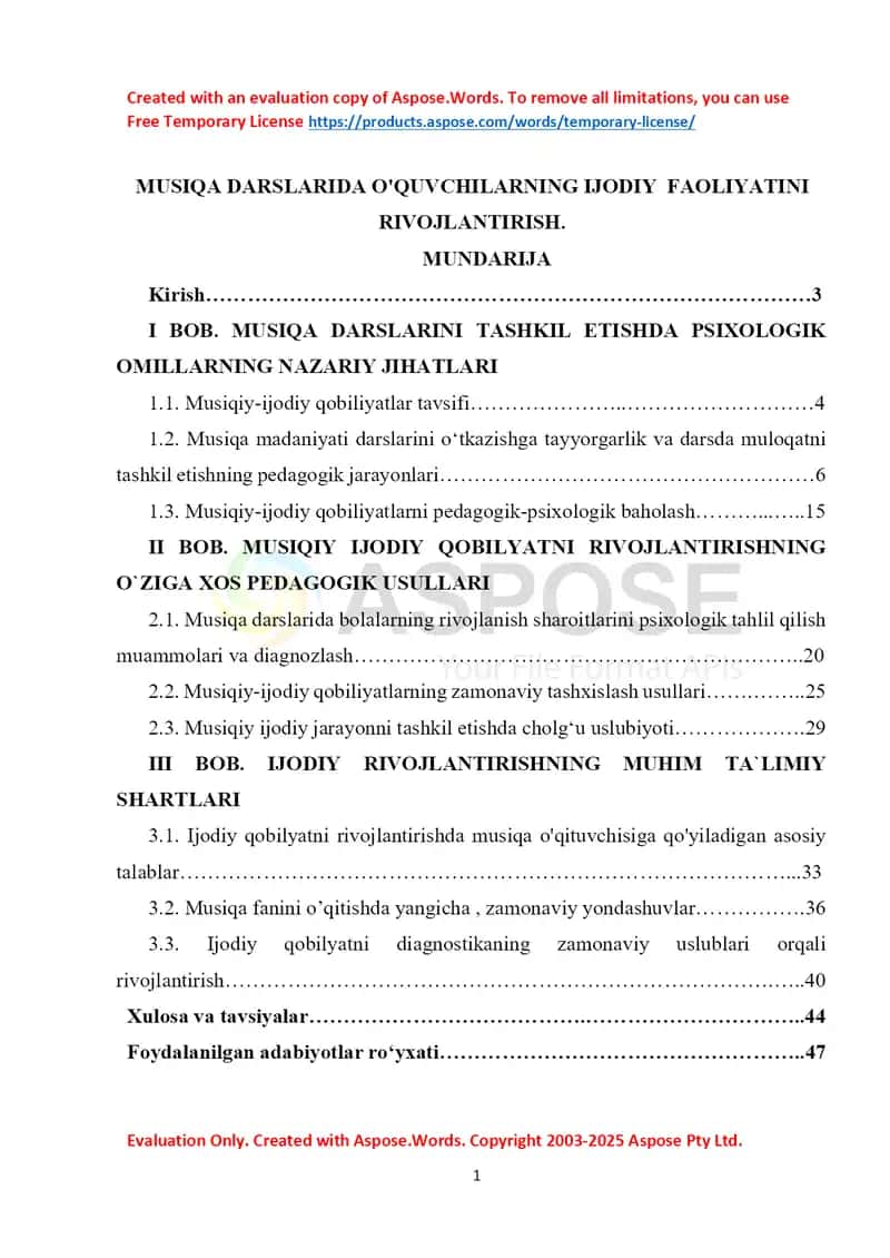 Musiqa darslarida o‘quvchilarning ijodiy faoliyatini rivojlantirish 1