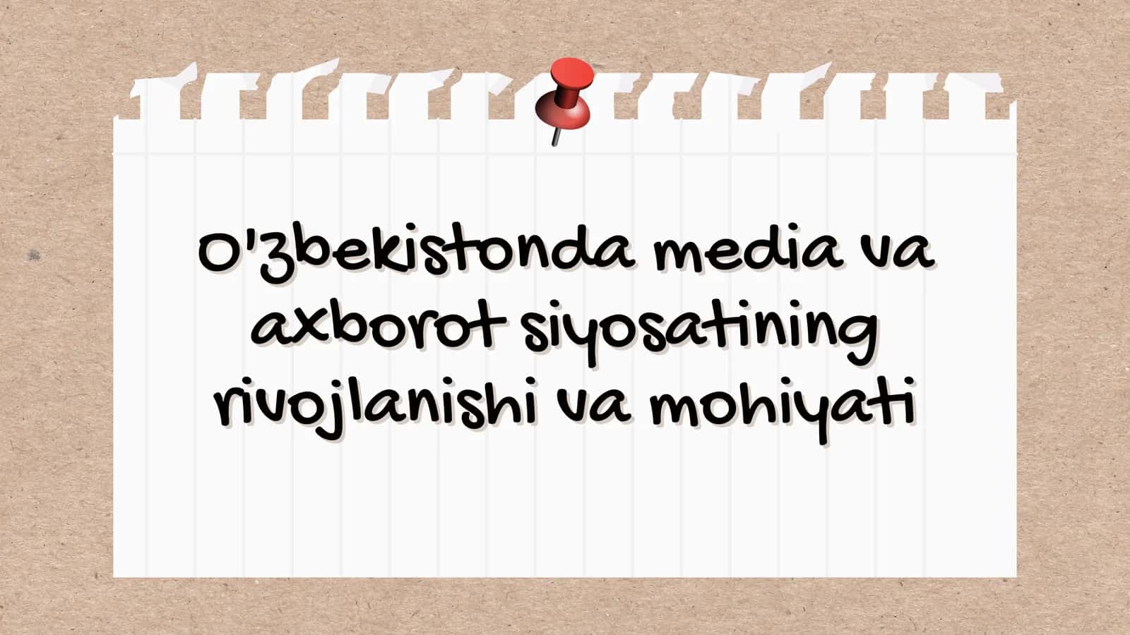 O'zbekistonda media va axborot siyosatining rivojlanishi va mohiyati 1