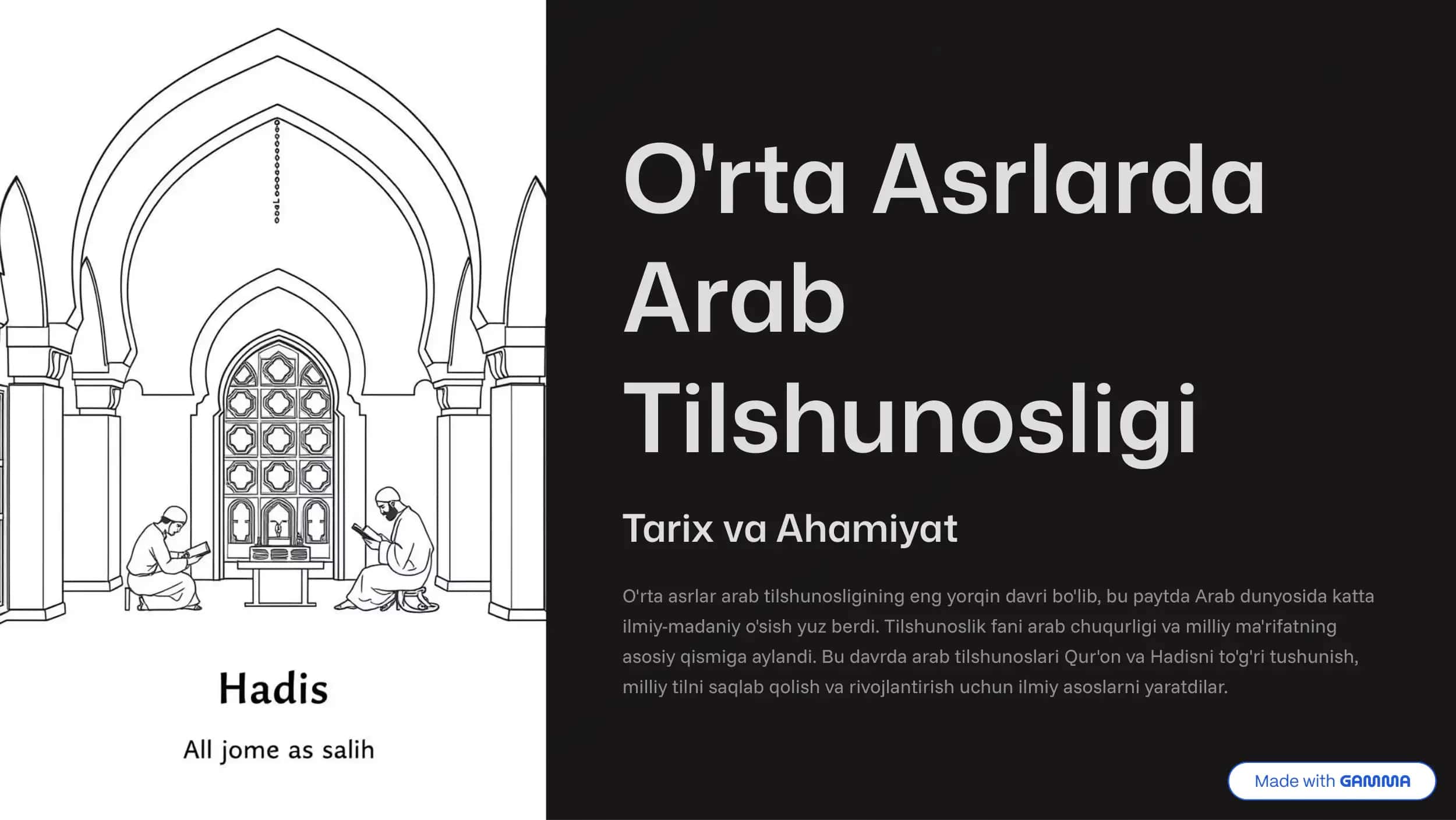 Arab Tilshunosligi 1