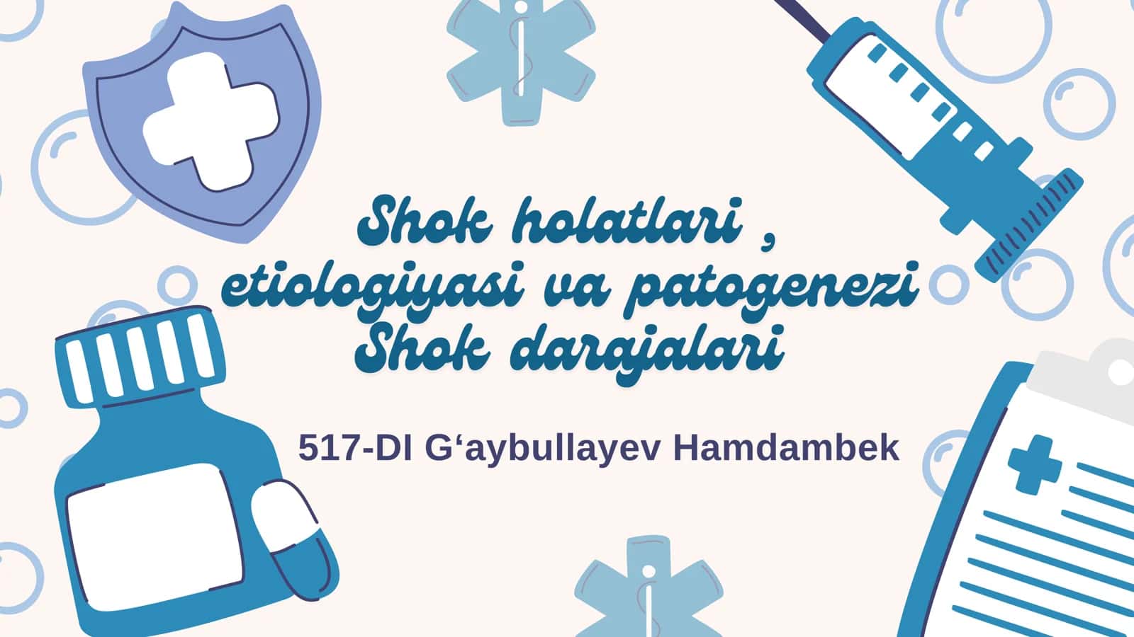 Shok holatlari, etiologiyasi va patogenezi 1