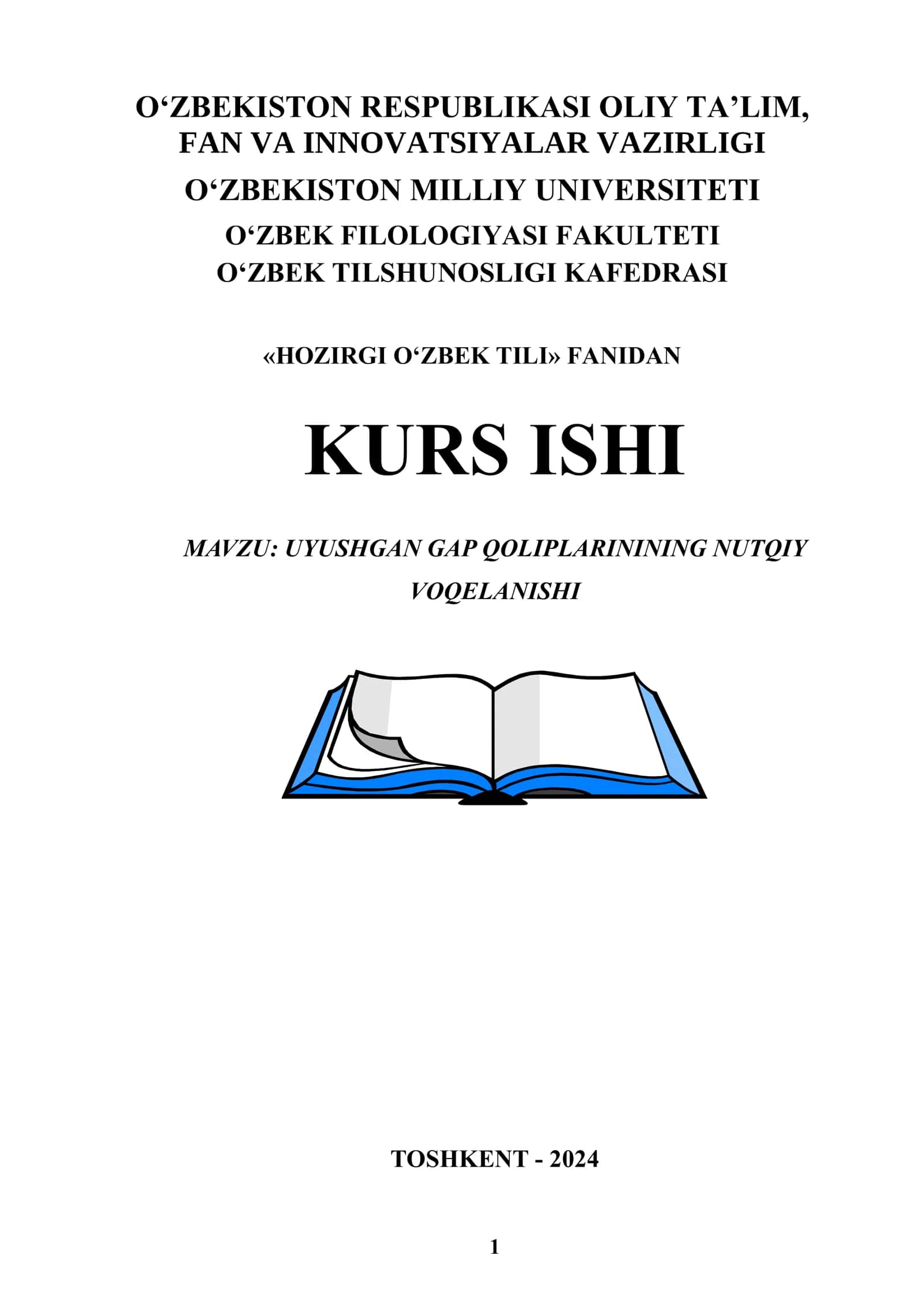 UYUSHGAN GAP QOLIPLARININING NUTQIY VOQELANISHI 1