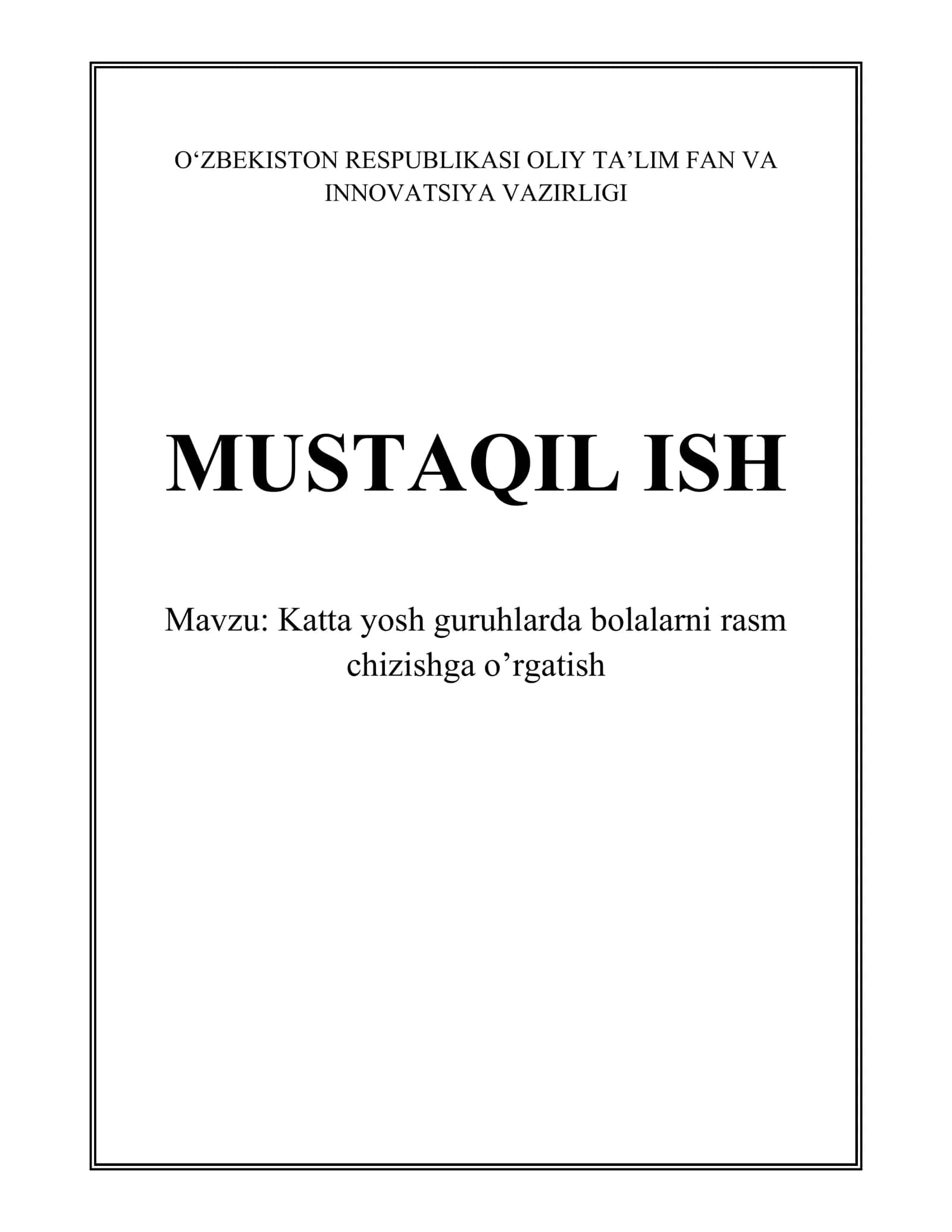 Katta yosh guruhlarda bolalarni rasm chizishga o‘rgatish 1