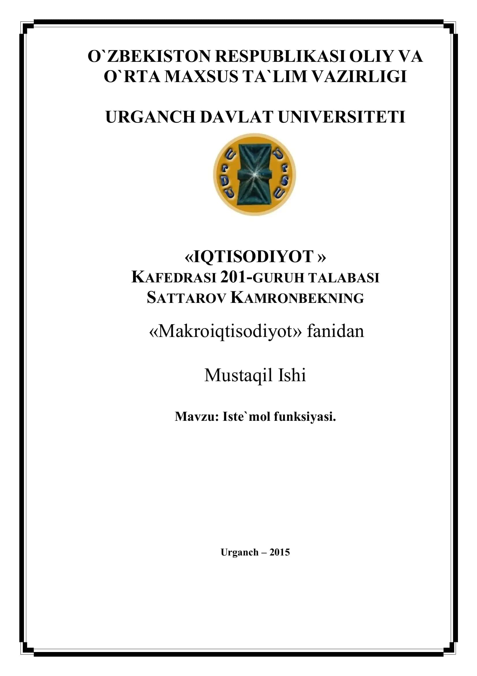 Makroiqtisodiyot 1