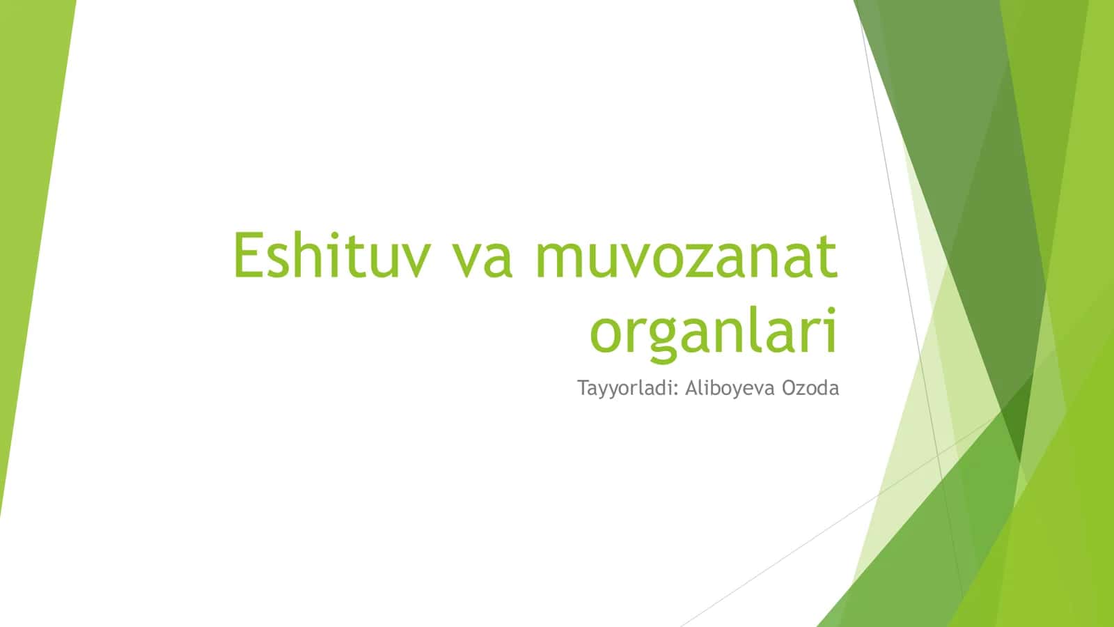Eshituv va muvozanat organlari 1