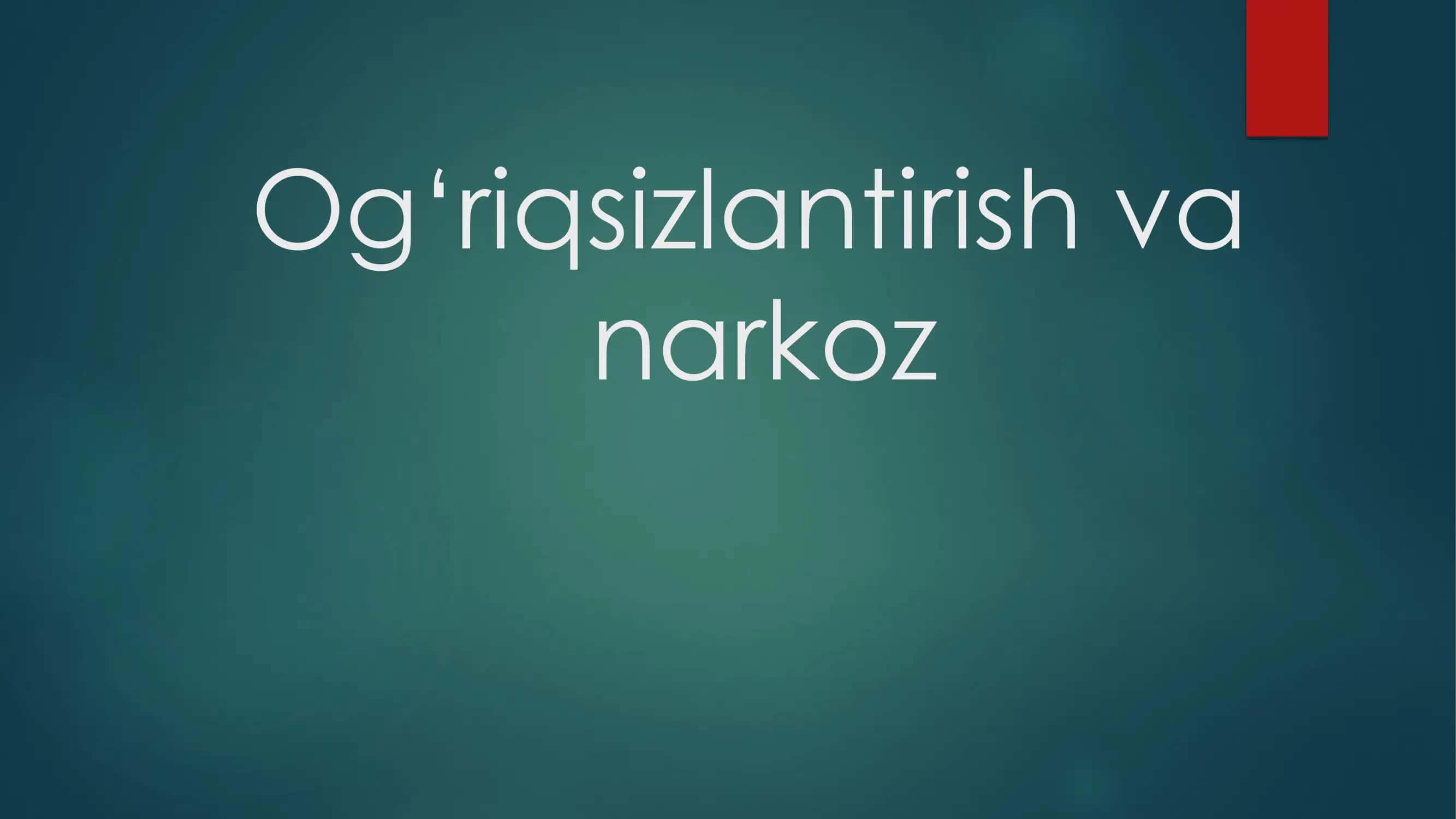 MAXALLIY ANЕSTЕZIYA DORI VOSITALARI 1